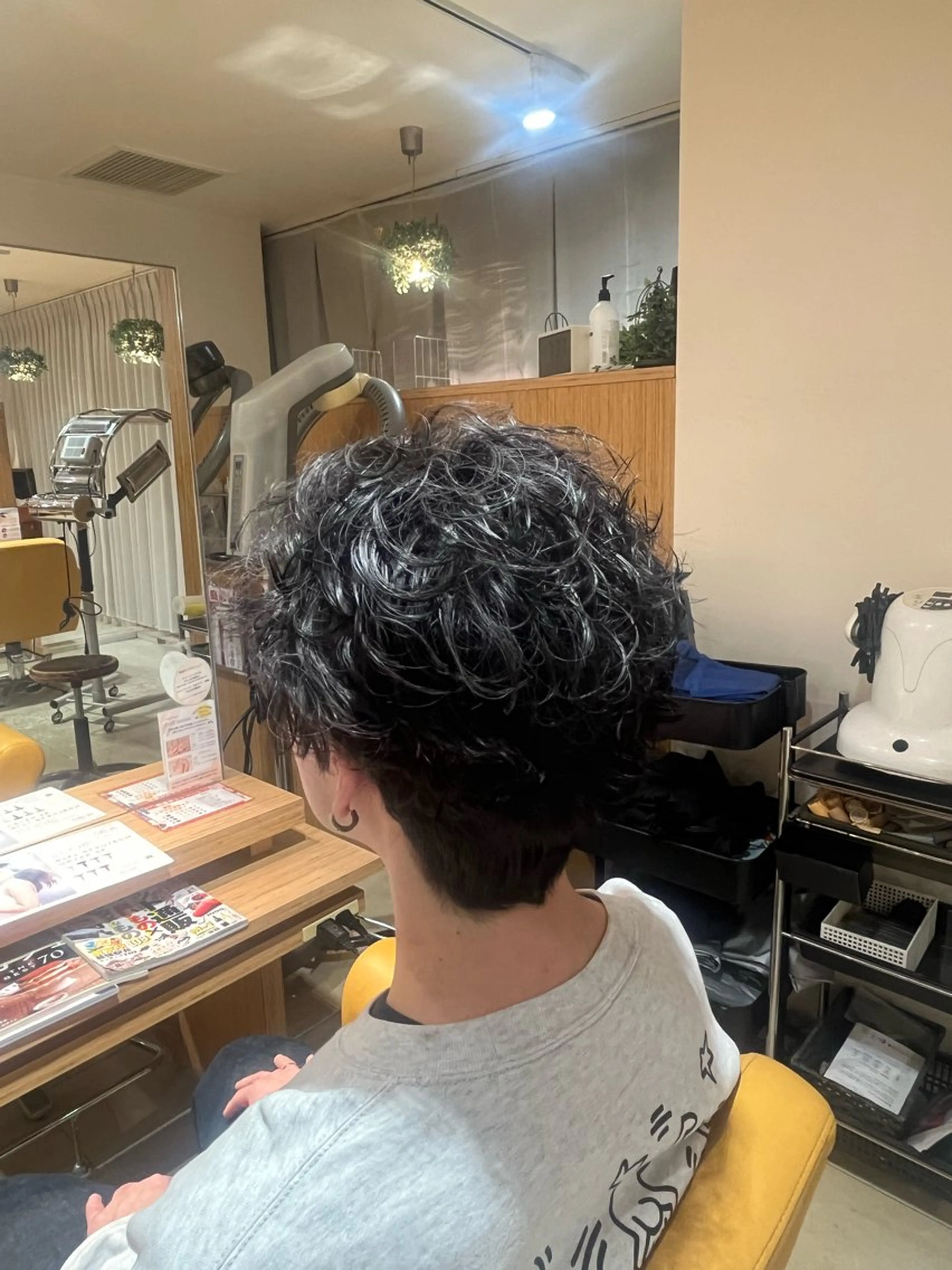 ミディアム 颯/ピンパーマ/ウル フ/カットモデル募集のヘアスタイル