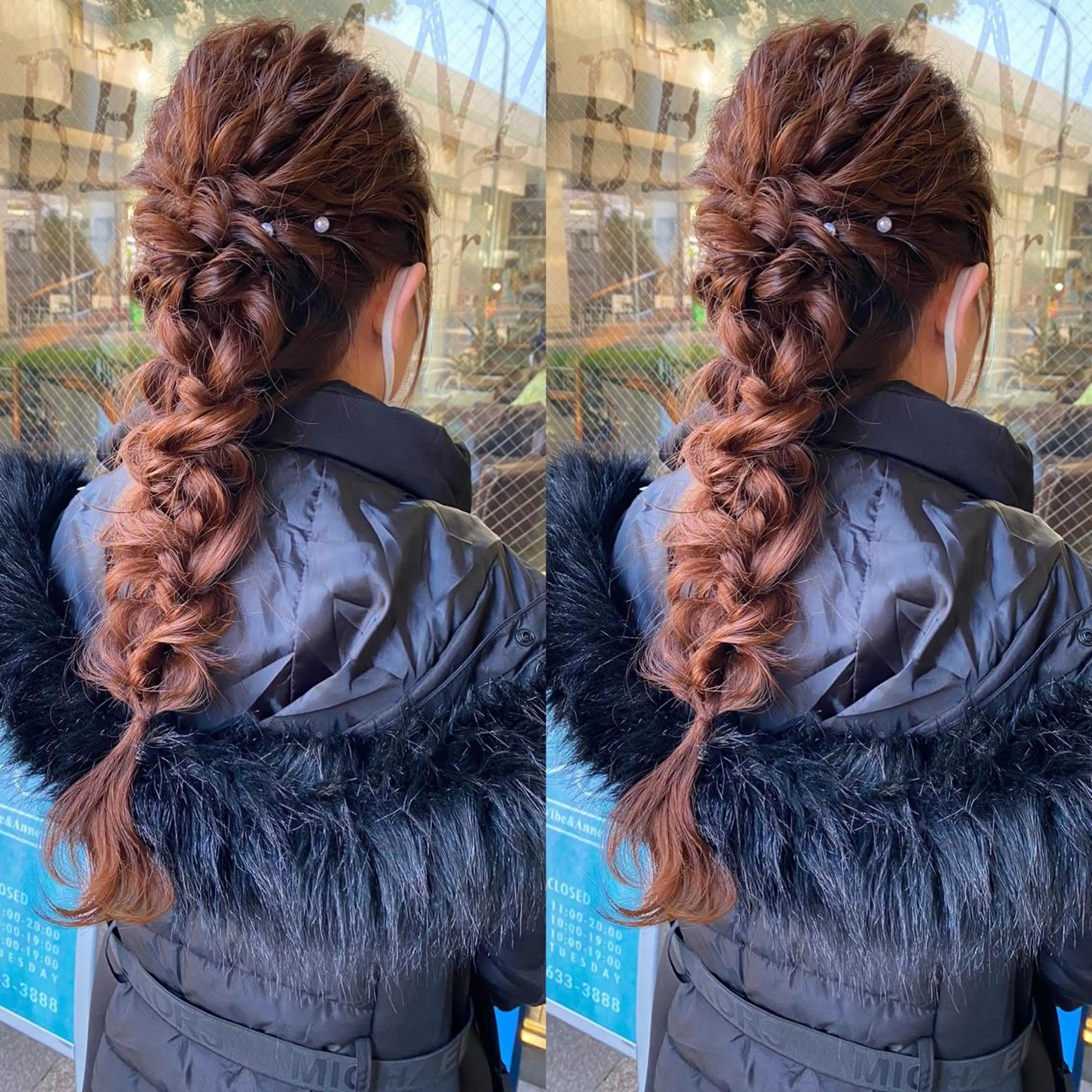 ロング ヘアアレンジ エクステ 外国人風カラー ハイライト 髪質改善 韓国風ヘア モモカ/ハイトーン /バレイヤージュのヘアスタイル