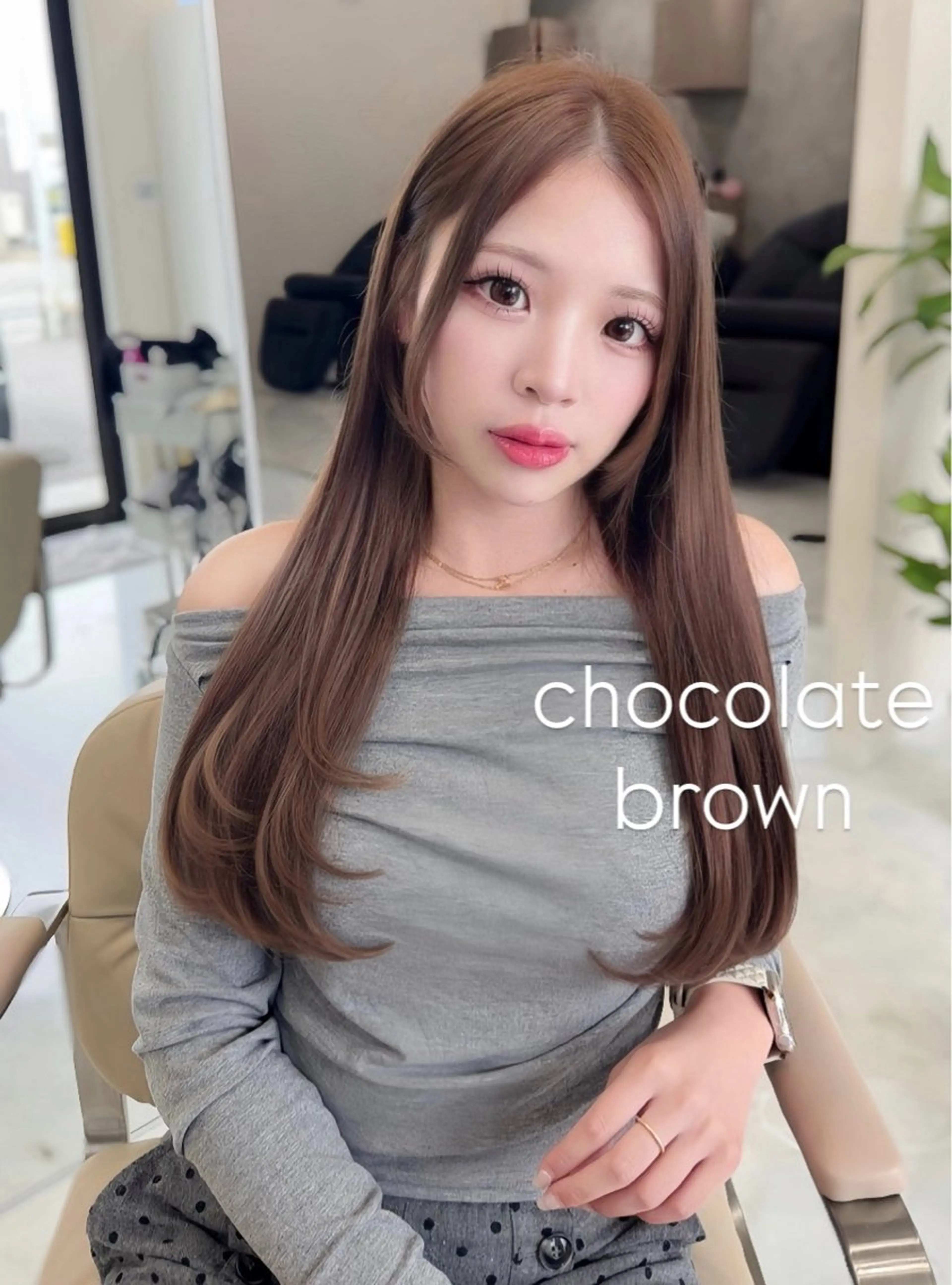 ロング カラー ヘアアレンジ アッシュ ブラウンカラー チョコレートブラウン 透明感カラー レイヤーカット カット ヘアカラー トリートメント NOELA所属・加藤あいり/大人 可愛いモテカラー♡のヘアスタイル