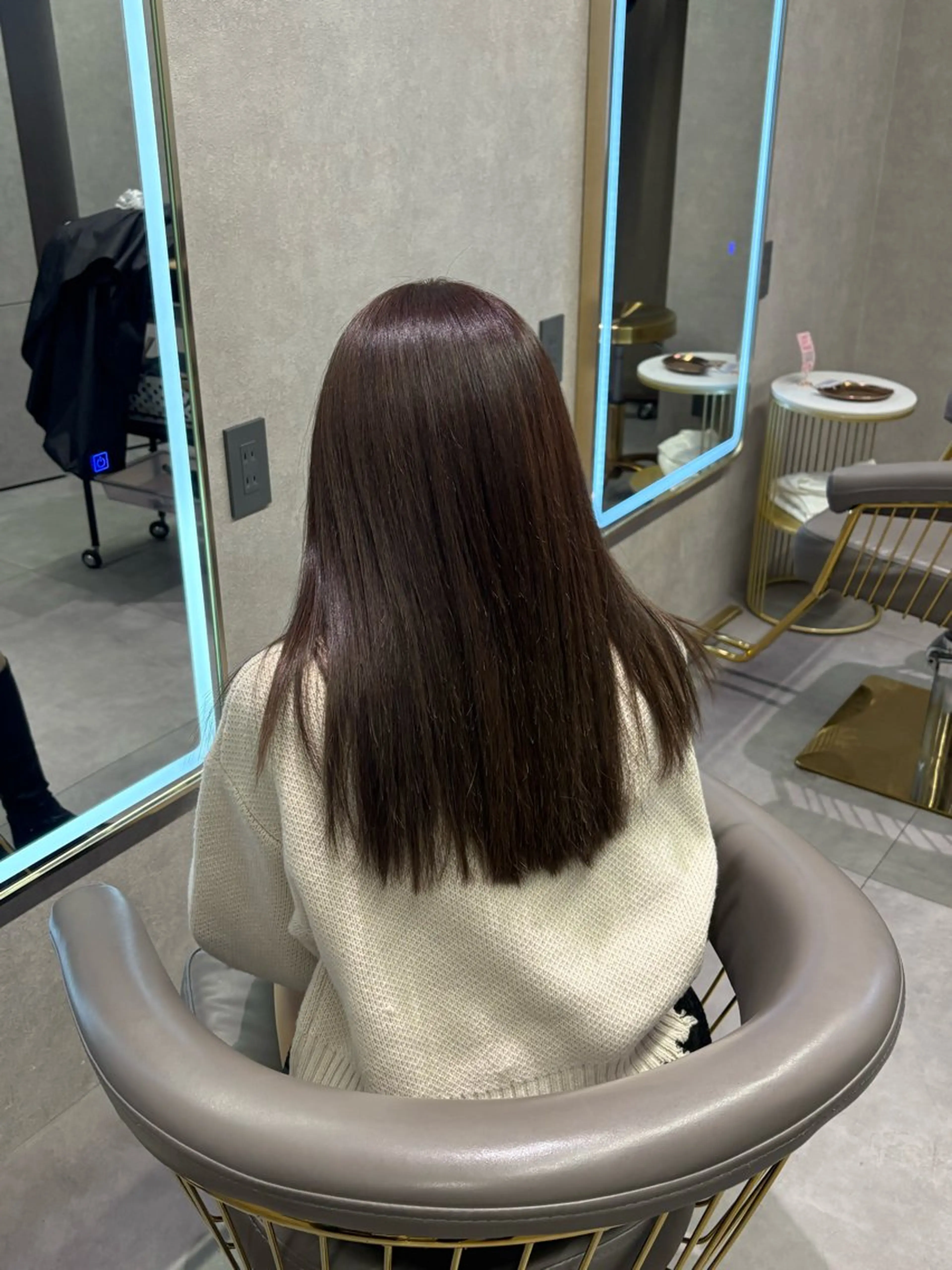 セミロング カラー グレージュ ラベンダーカラー ラベンダーグレージュ ラベンダーグレー 🫧艶カラー🫧/ RIRINAのヘアスタイル