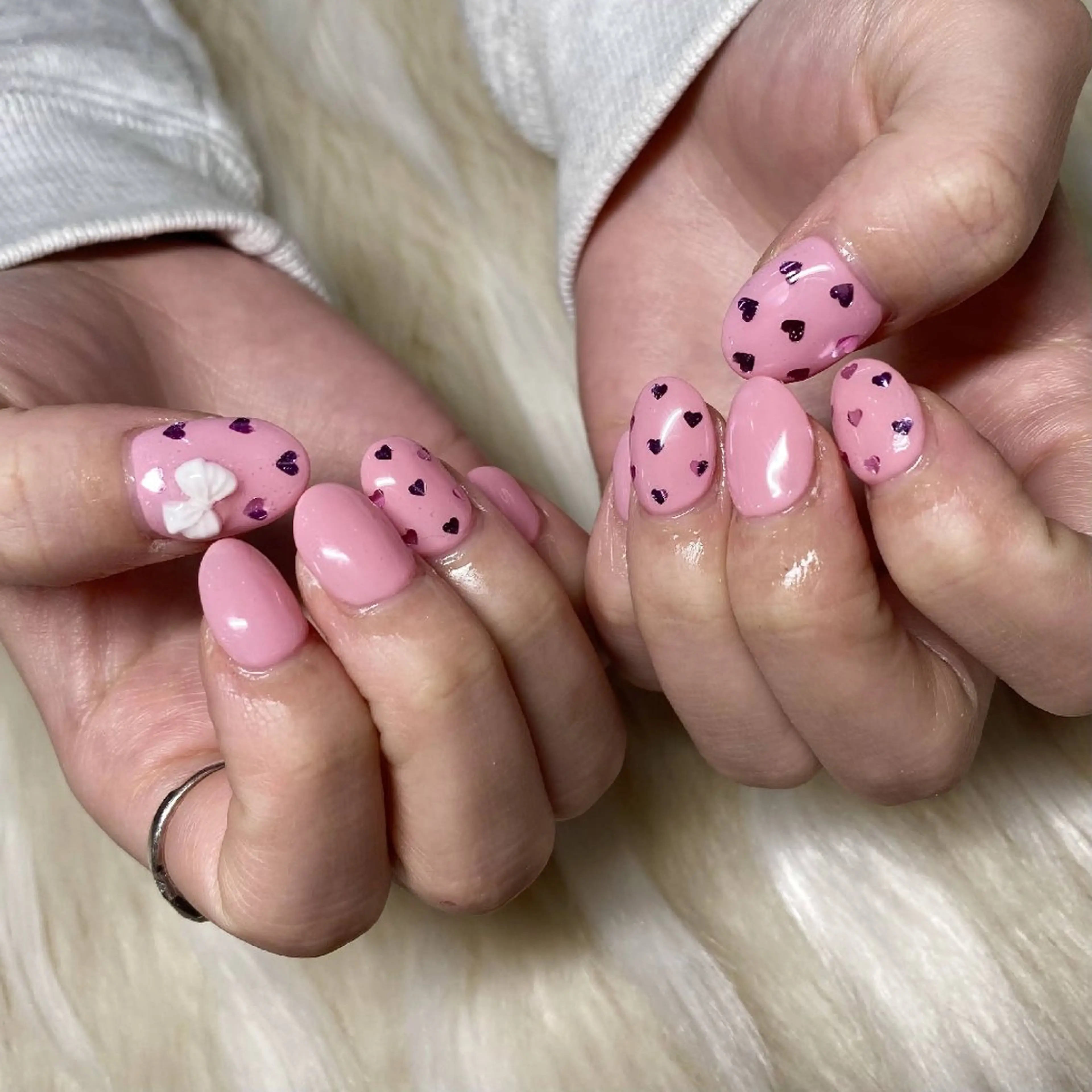 ネイル チークネイル フレンチネイル キラキラネイル 韓国ネイル マグネットネイル BelireMaa Nail&eyeのネイルデザイン