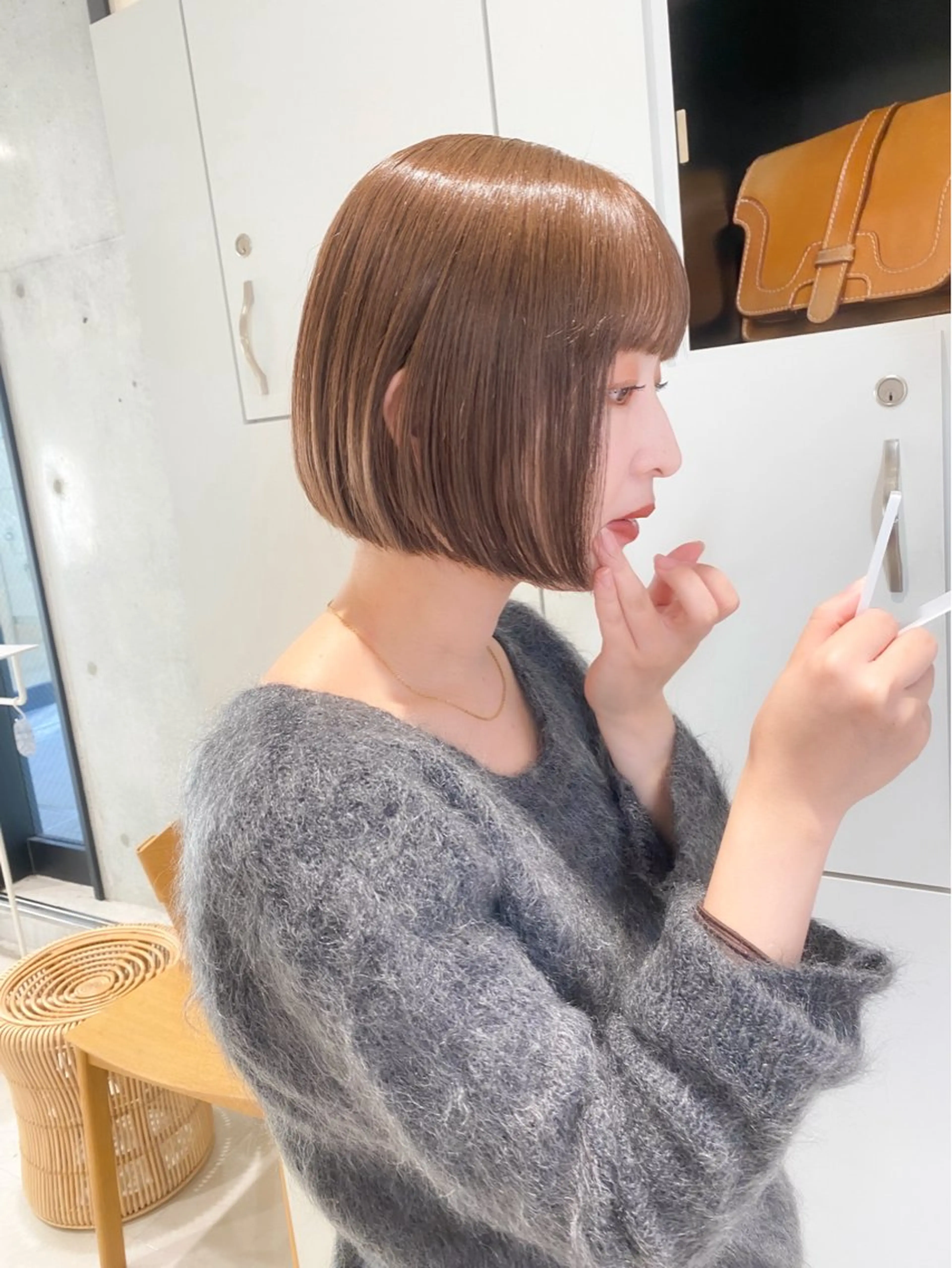 ショート カラー ボブ/ミニボブ 透明感カラーkadoのヘアスタイル