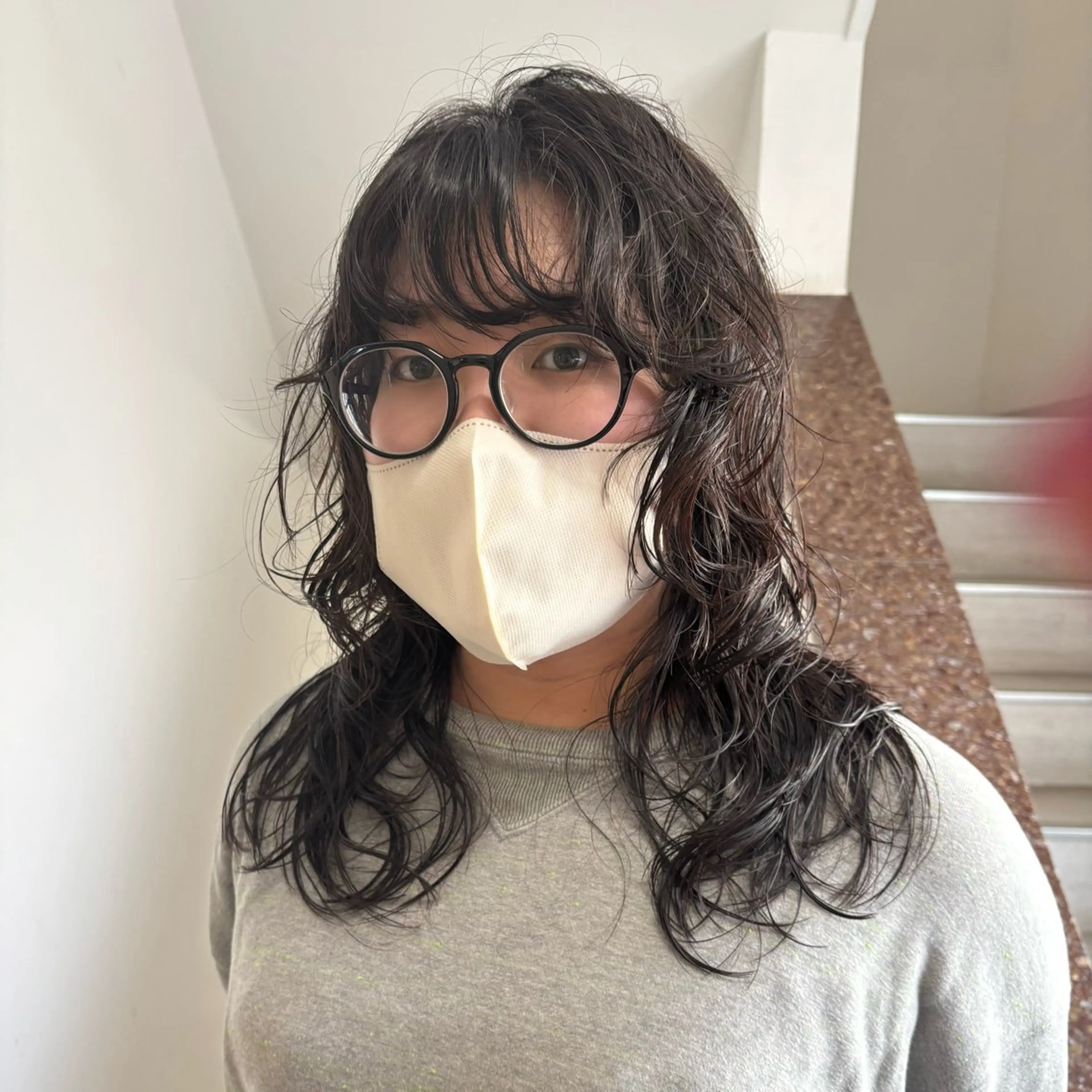 セミロング パーマ セミロングパーマ カット パーマ トリートメント 札幌パーマ/ レイヤー/後藤海音のヘアスタイル