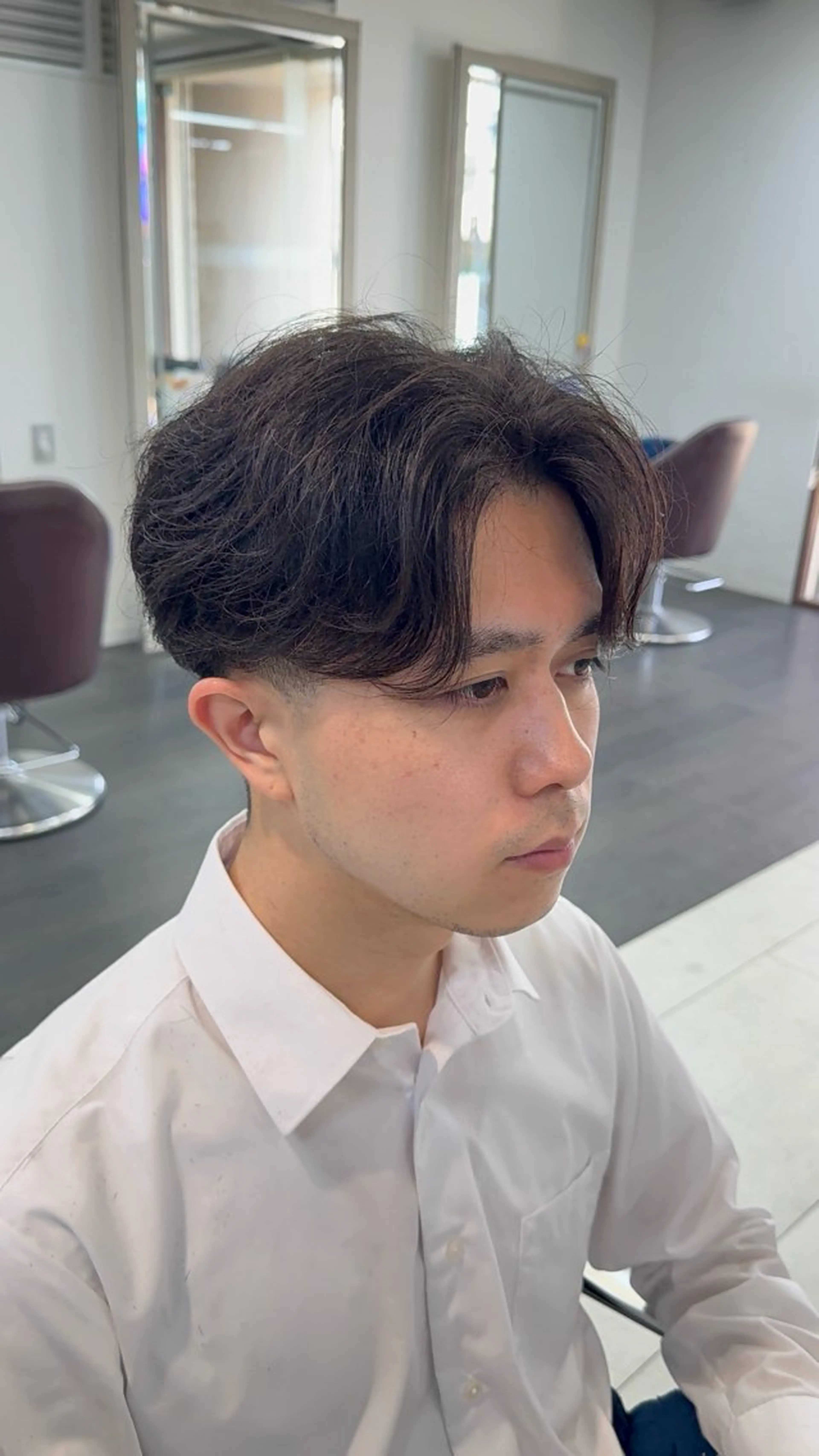 ショート パーマ メンズ フェザーパーマ メンズパーマ ニュアンスパーマ カット パーマ メンズパーマの達人 / タカシマダイスケのヘアスタイル