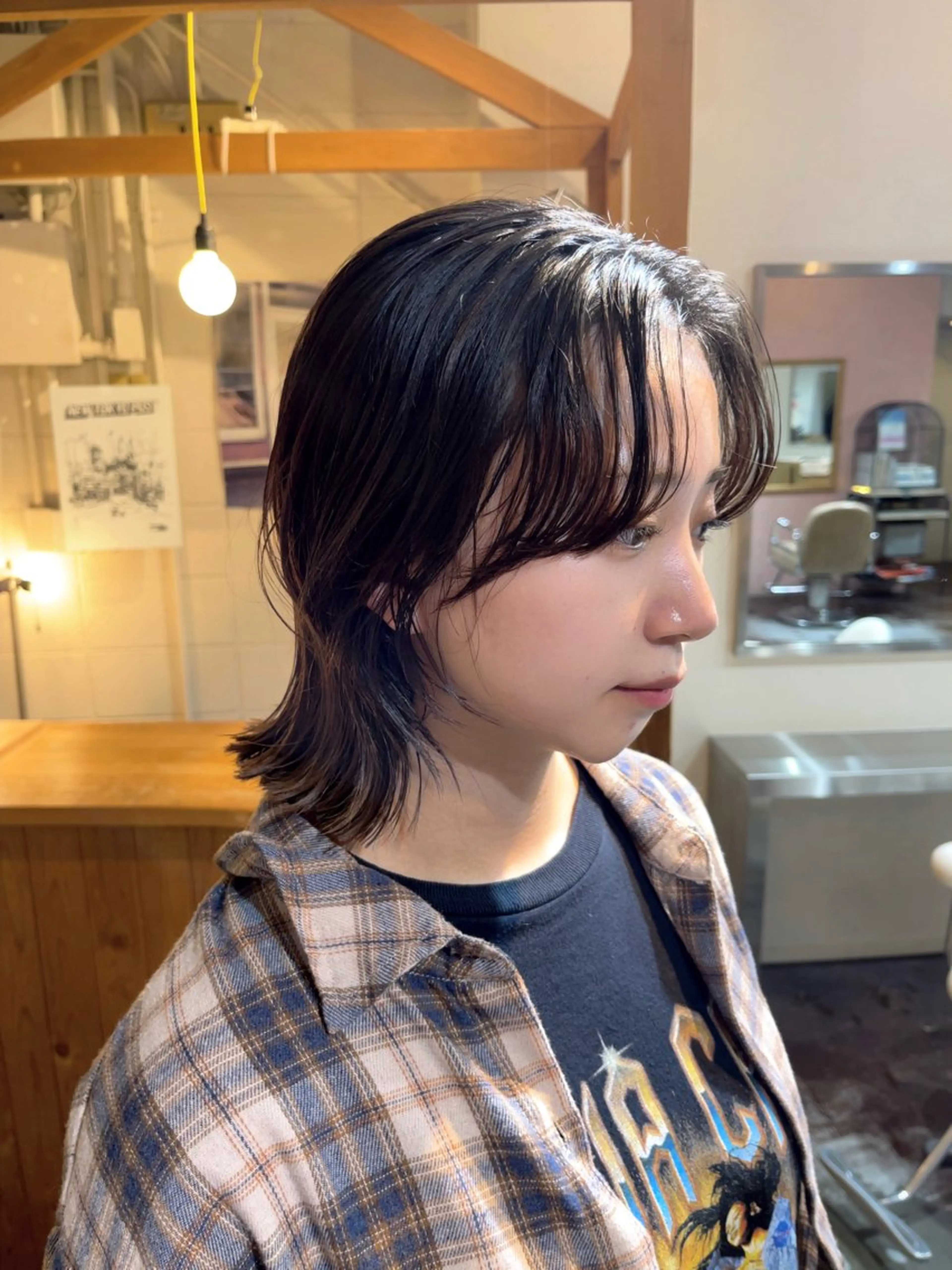 ミディアム Junmi/ﾁｶｼﾂ /堀江のヘアスタイル