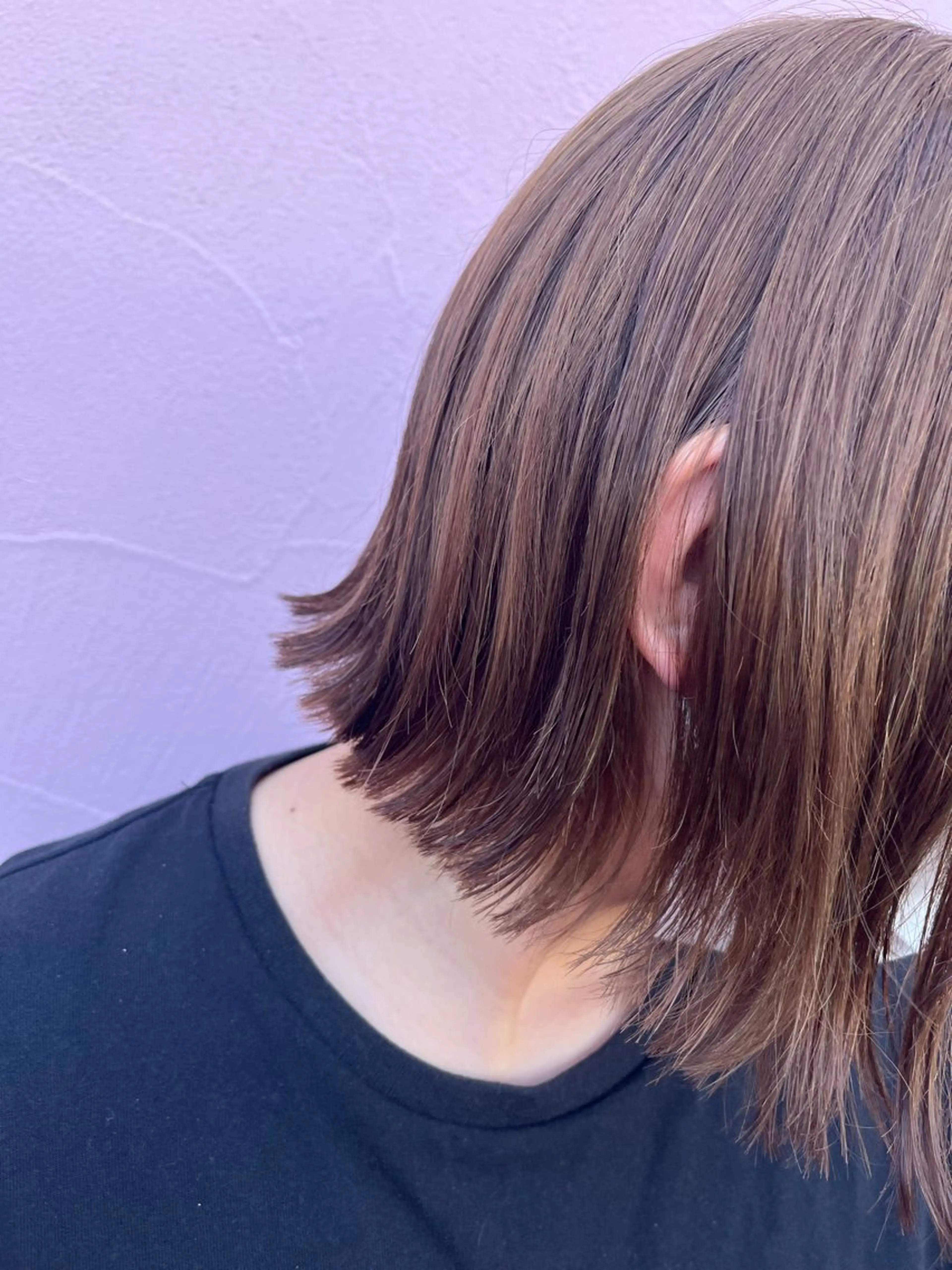 ミディアム ヘアアレンジ 切りっぱなしボブ ボブ カット .5 by SOLEIL藤沢店のヘアスタイル