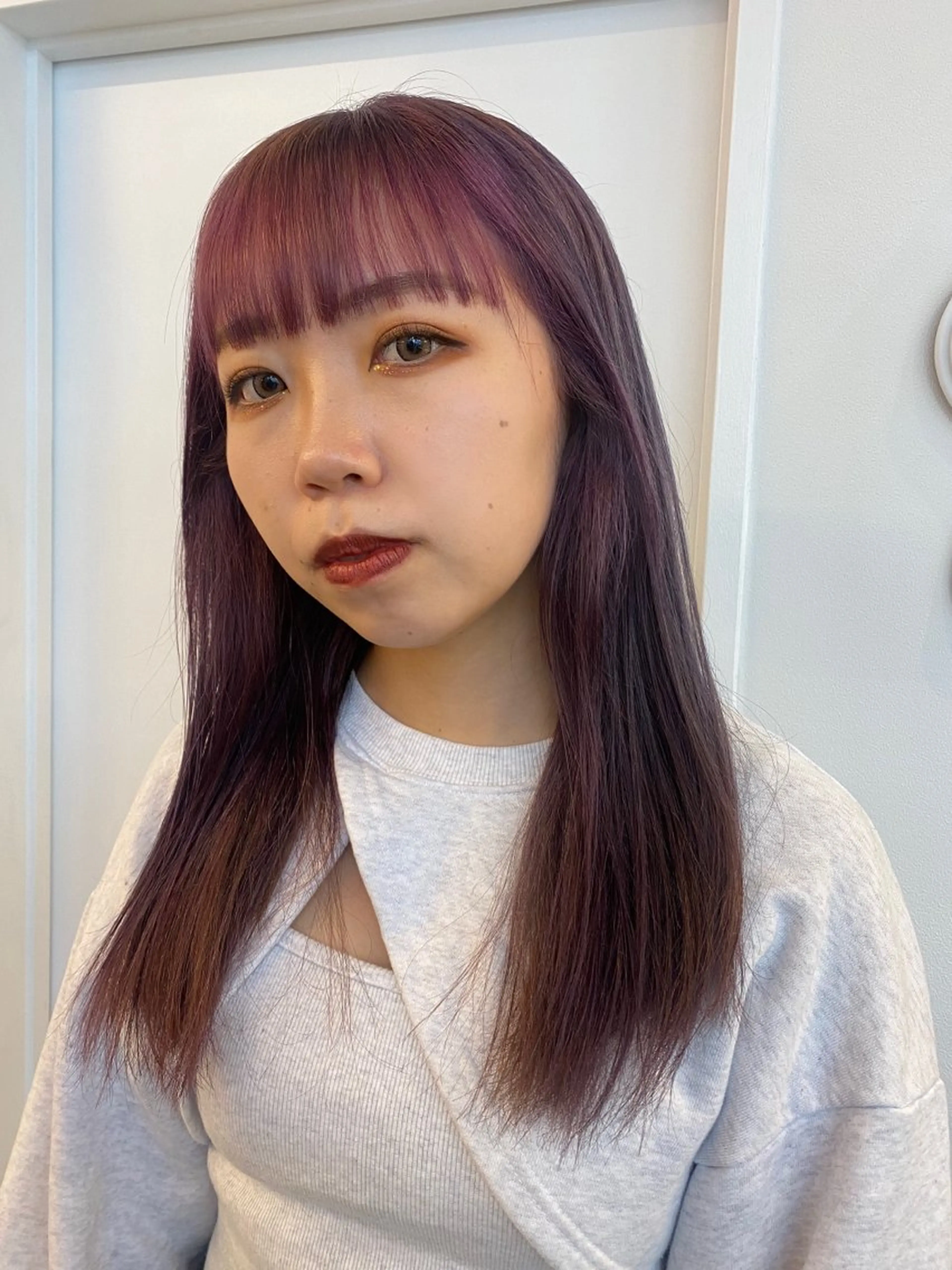 ロング カラー ラベンダーカラー ピンクカラー hair design chouchou所属・ichika/福岡 /透明感カラー🤎のヘアスタイル