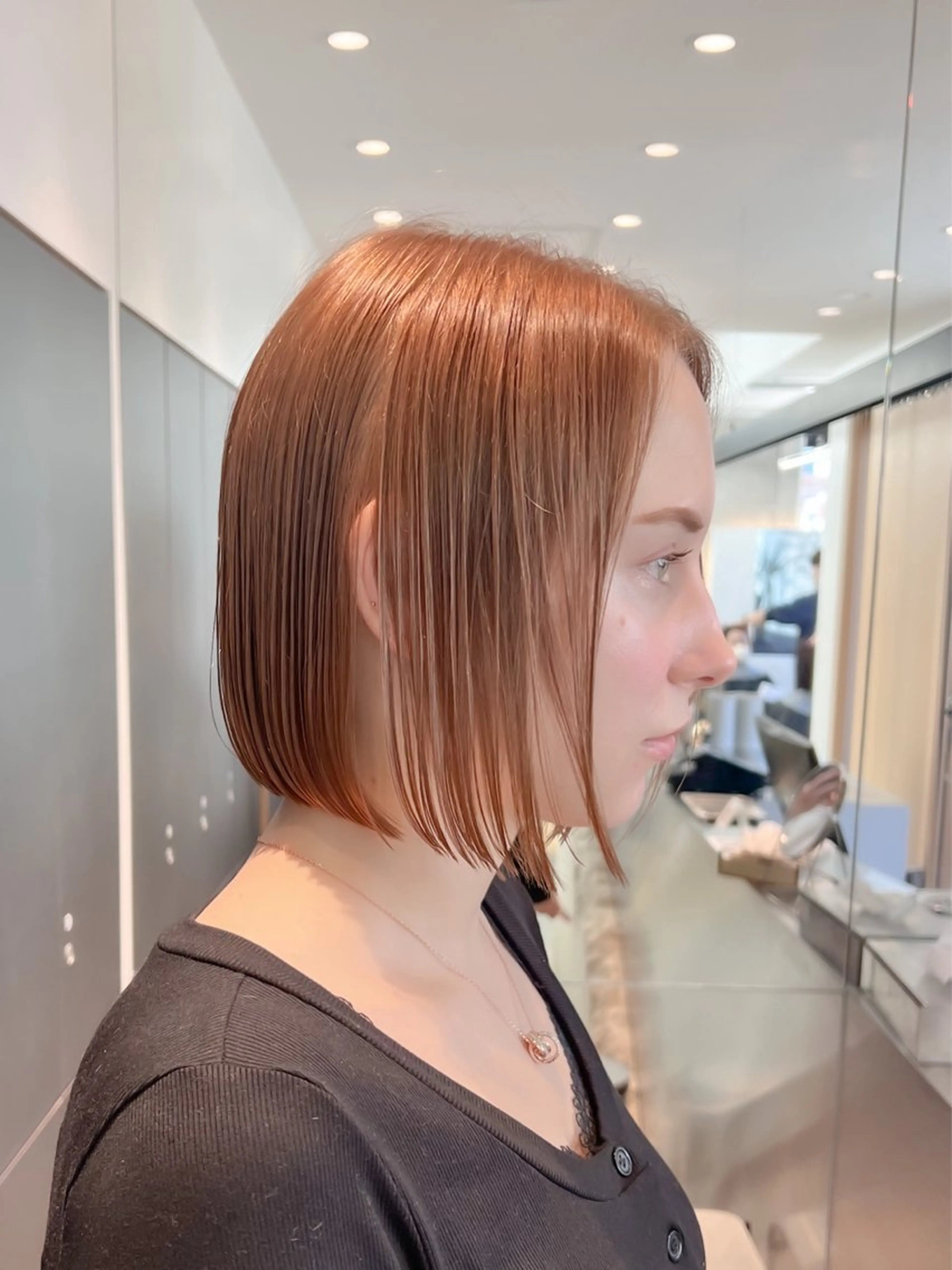 ショート カット ヘアカラー トリートメント ボブ/縮毛矯正 髪質改善/もえるのヘアスタイル