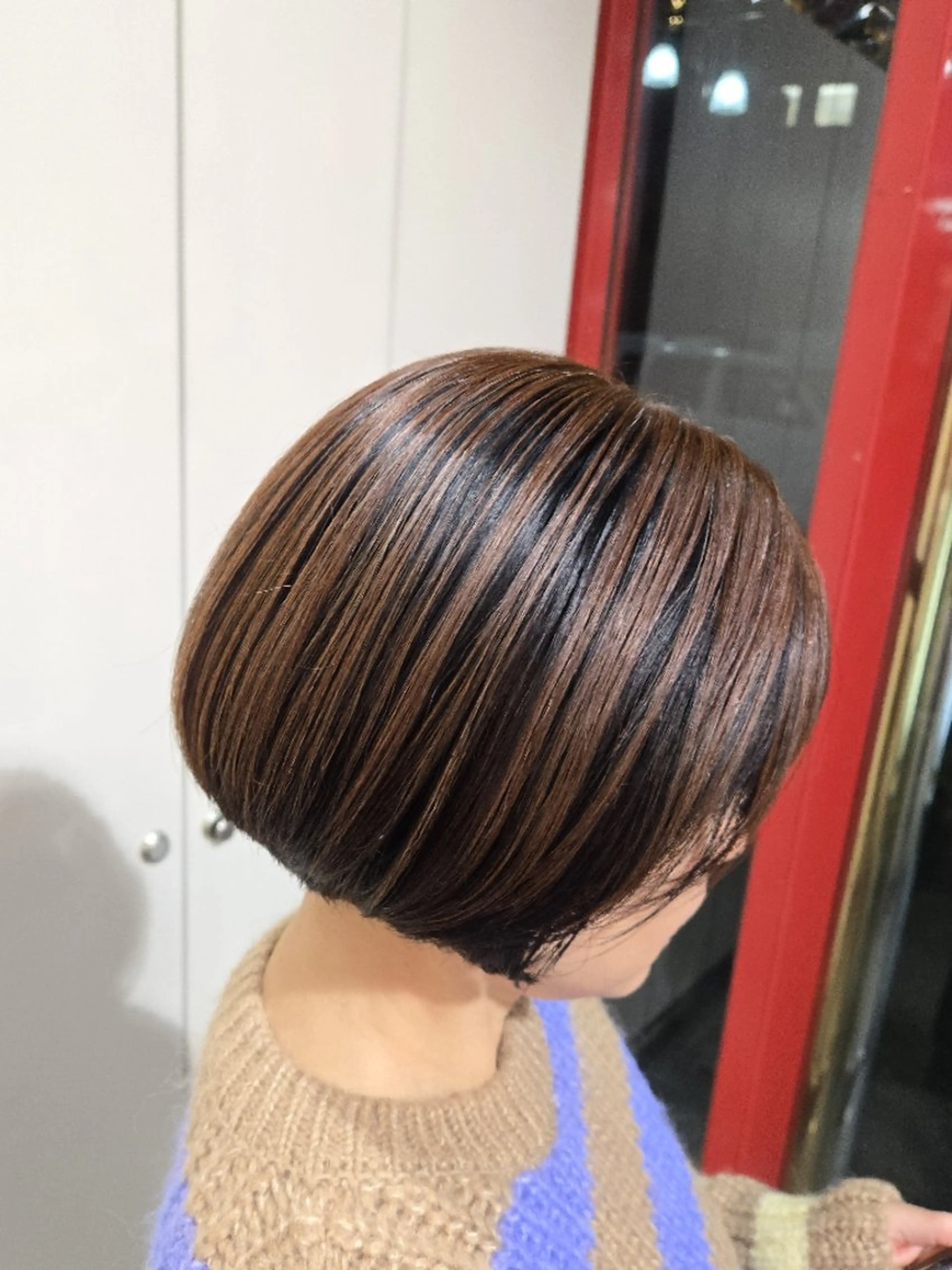 ショート カラー デザインカラー ボブ カット ヘアカラー 遠藤 史秋のヘアスタイル