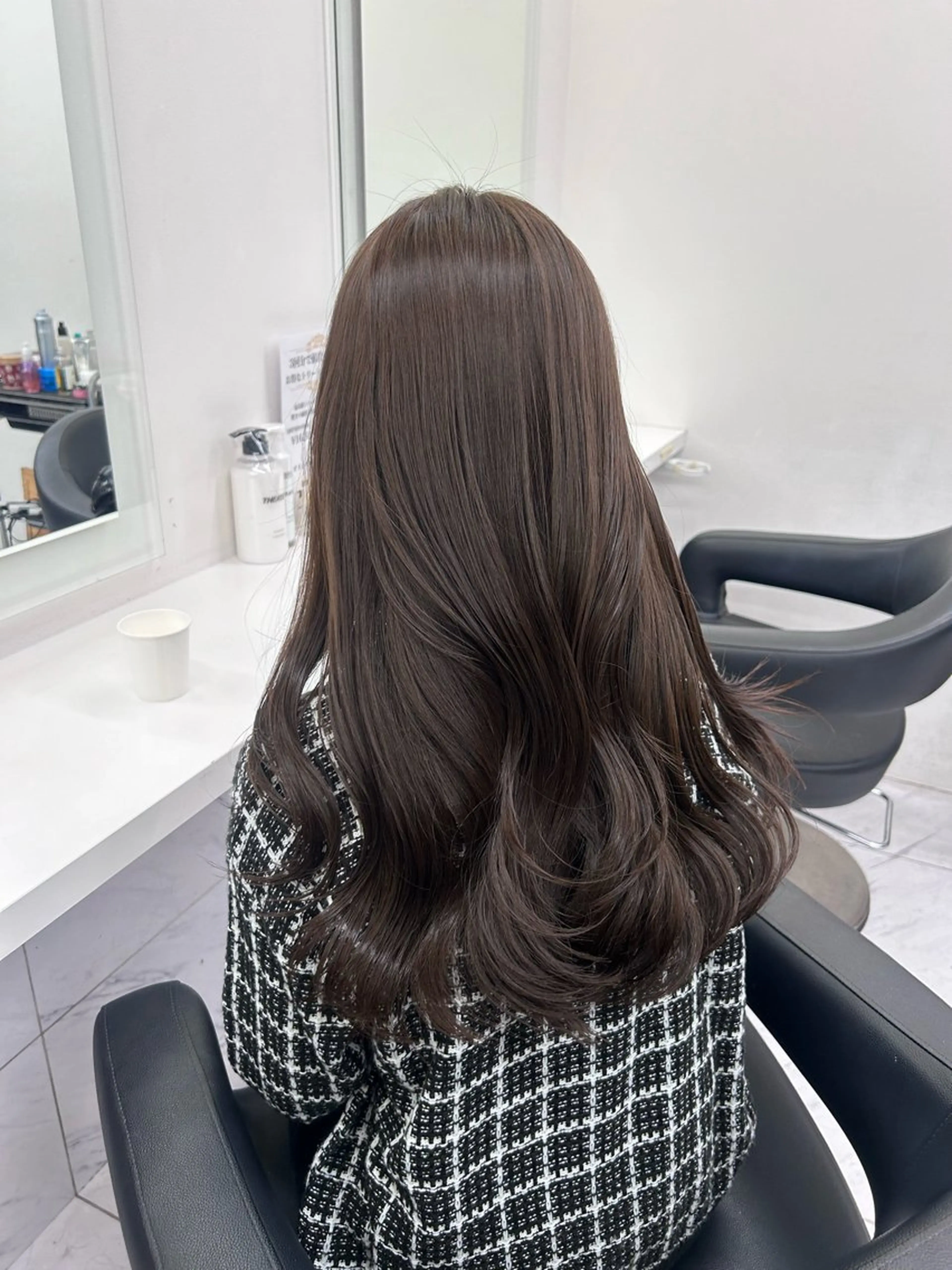 ロング カラー パーマ ヘアアレンジ キッズ ブリーチなしカラー/ ブラウン/レイヤーのヘアスタイル