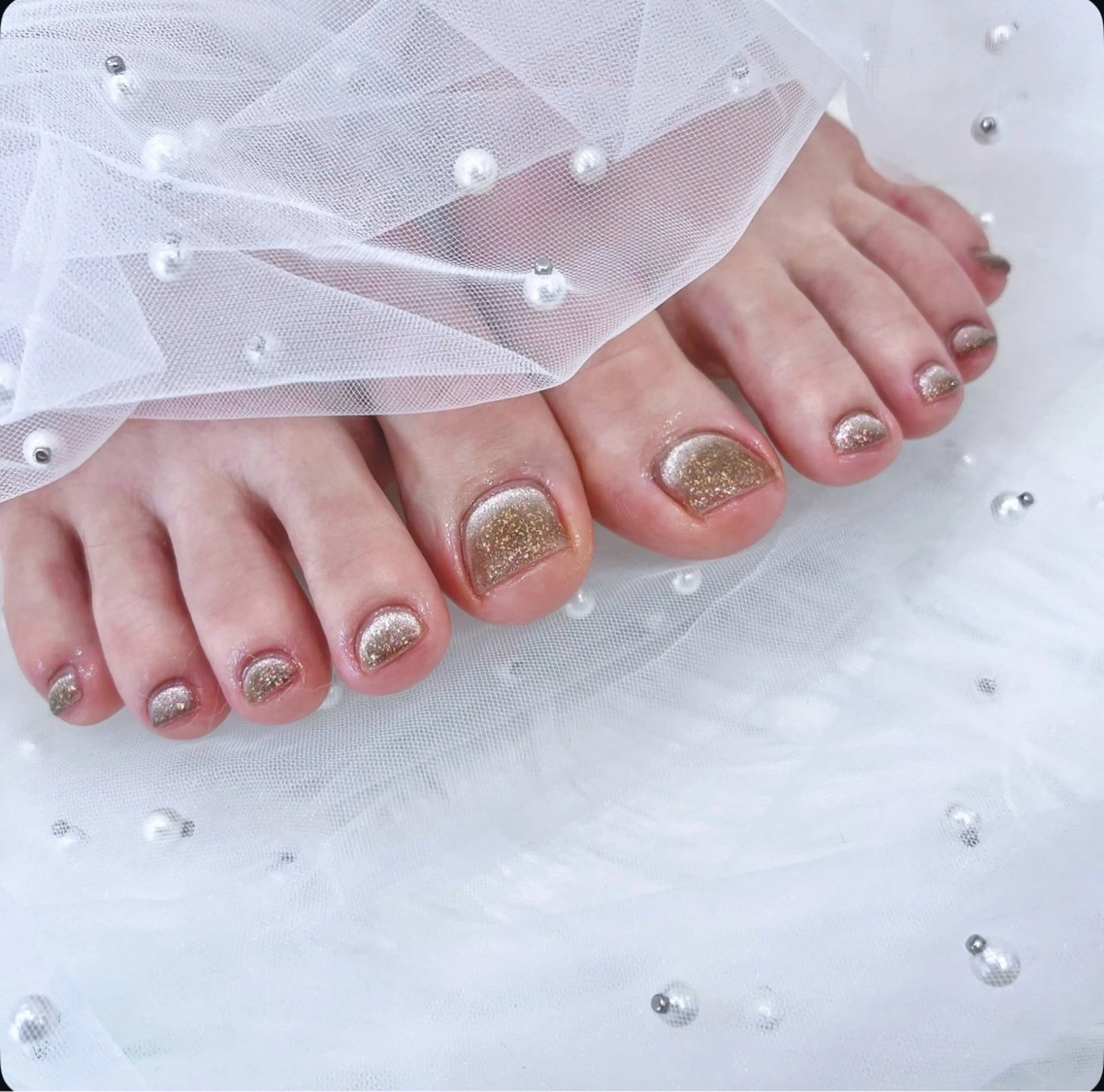 フットネイル ワンカラー🤍の写真