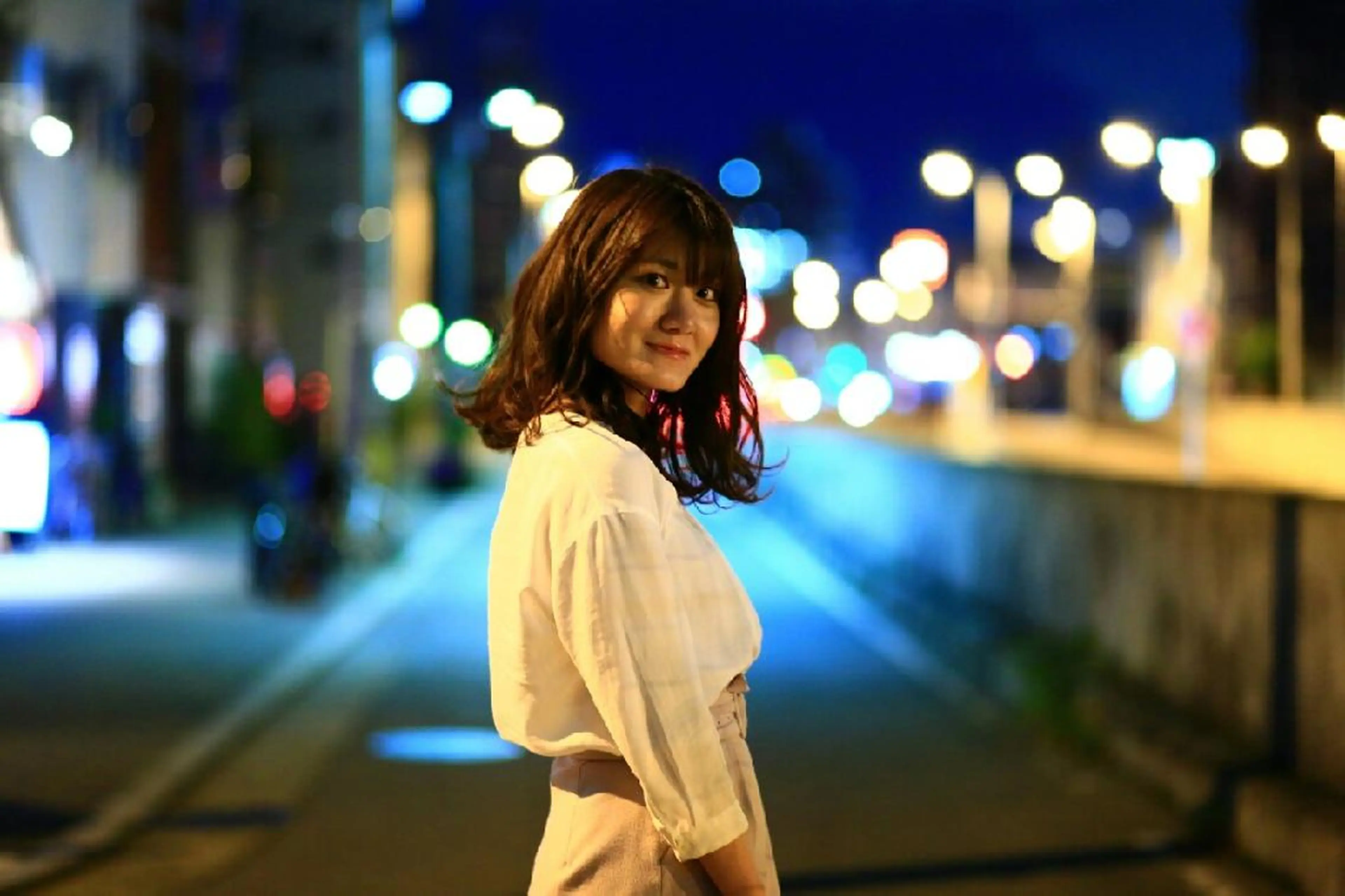 ミディアム カラー パーマ 中野 靖志のヘアスタイル