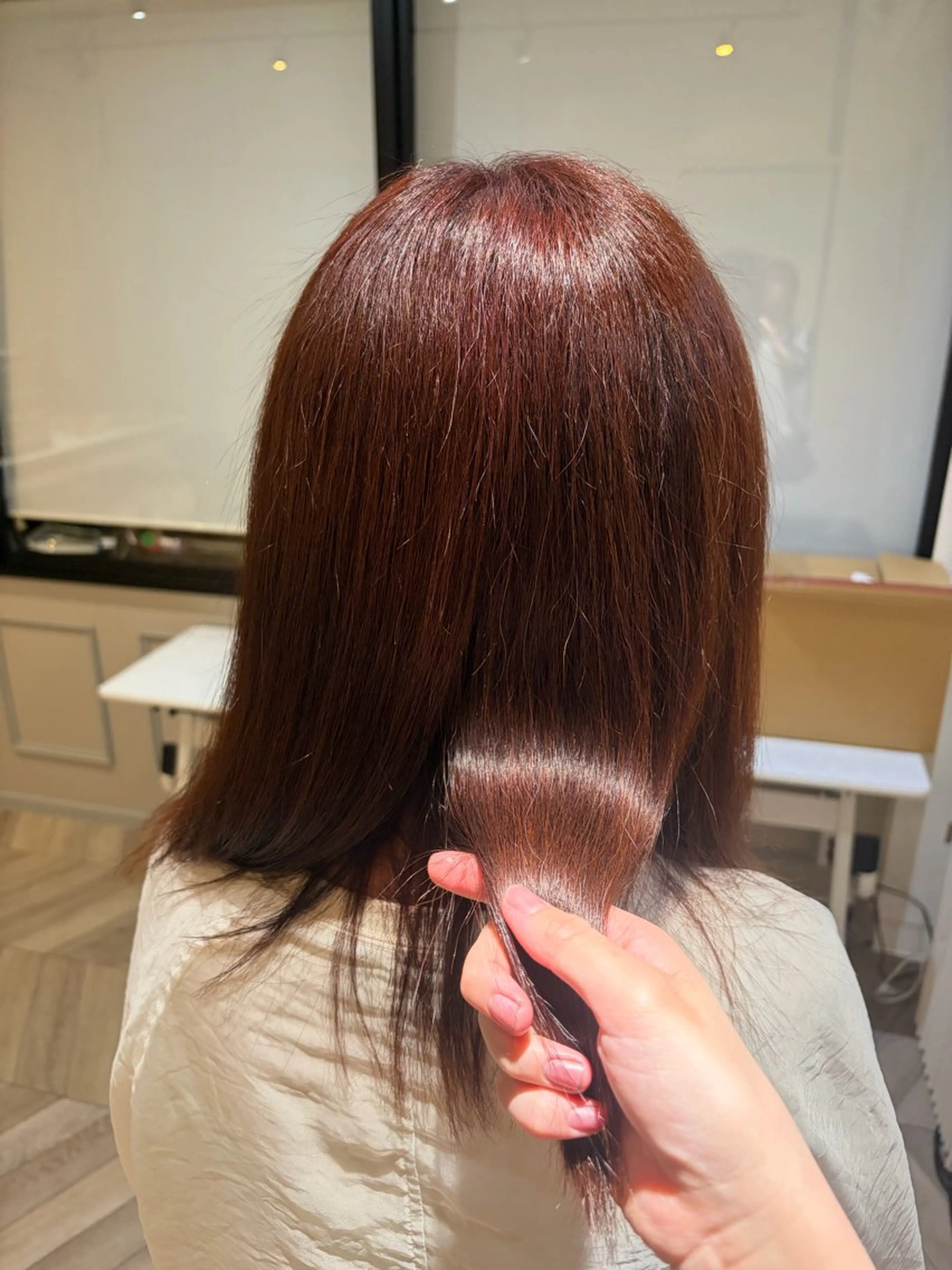 カラー まえで あんのヘアスタイル