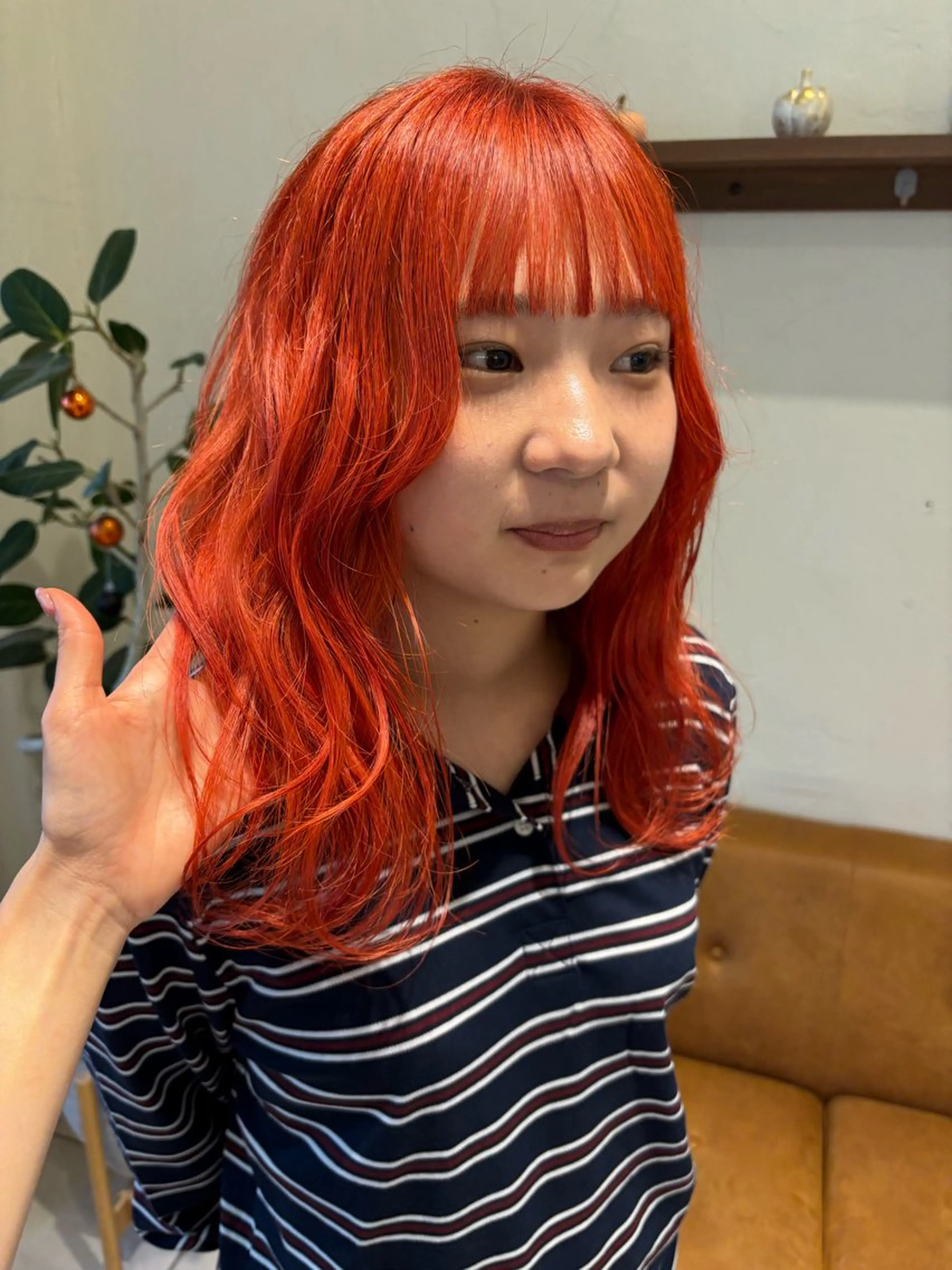 ミディアム 💞暖色艶カラー/ ホウツキカナ🍒のヘアスタイル