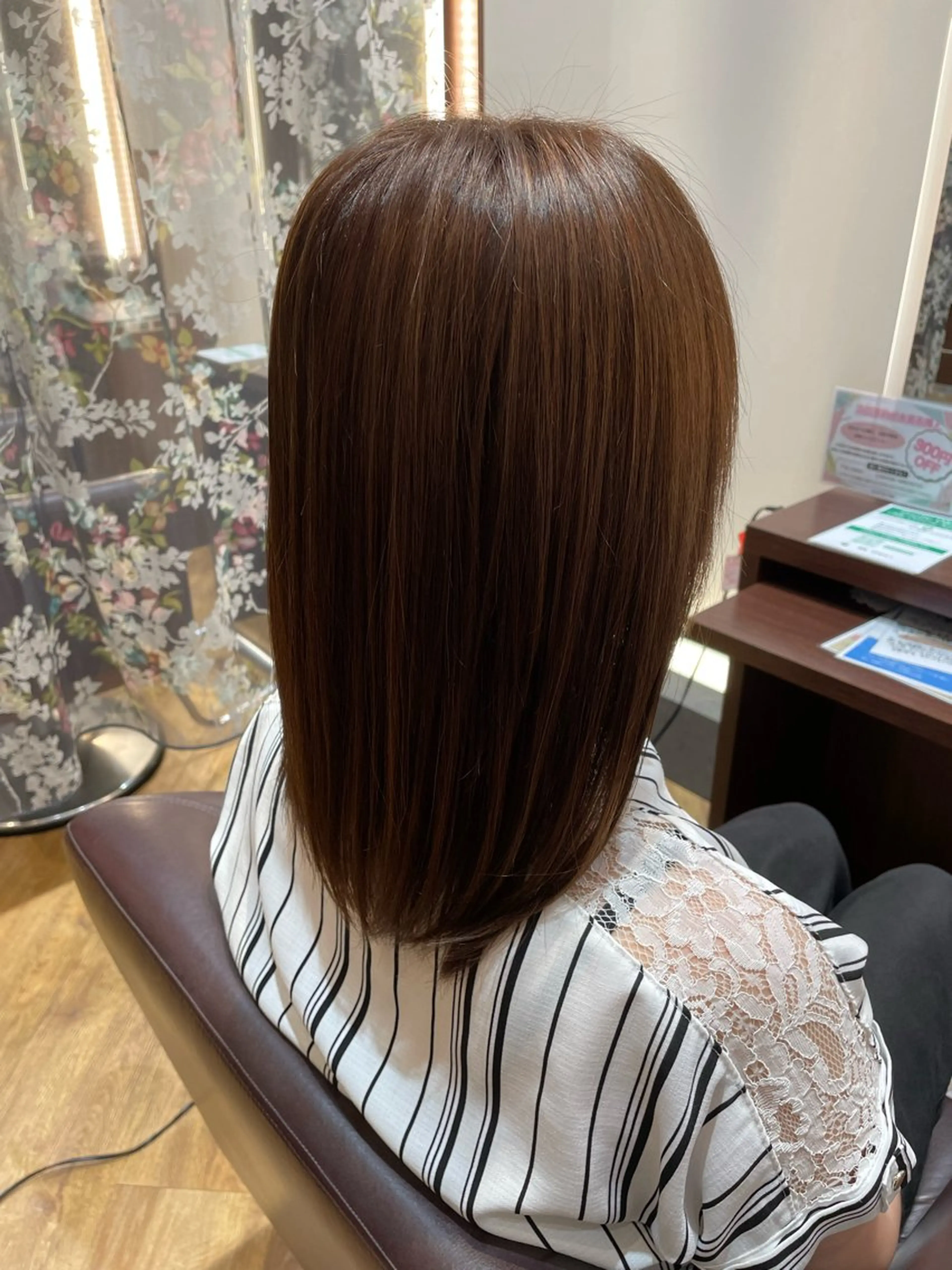 ミディアム カラー ブラウンカラー ナチュラルブラウン パシフィックダズール　神戸ウエスト所属・柴田 穂乃香のヘアスタイル