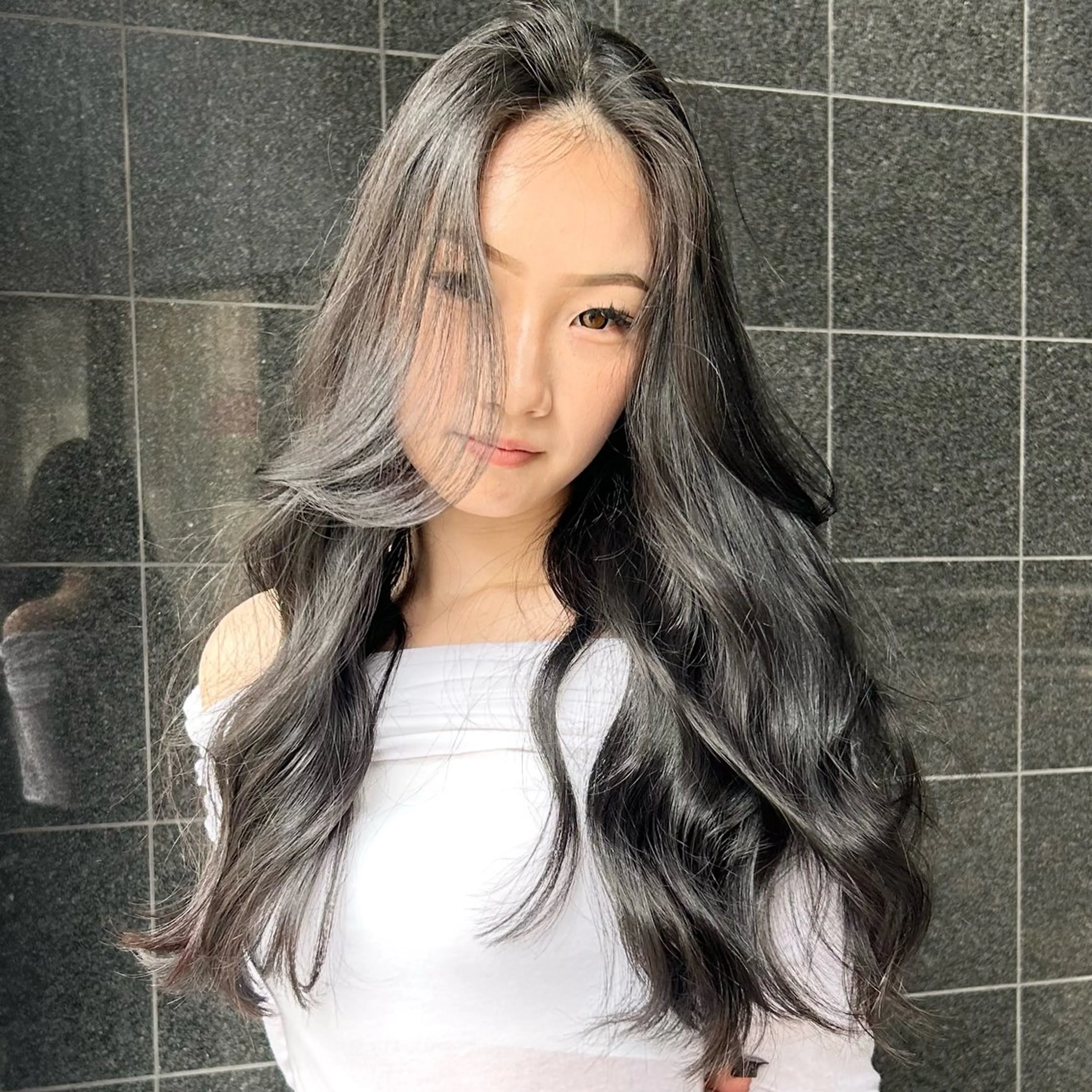 ロング カット ヘアカラー calna 古賀 菜摘のヘアスタイル