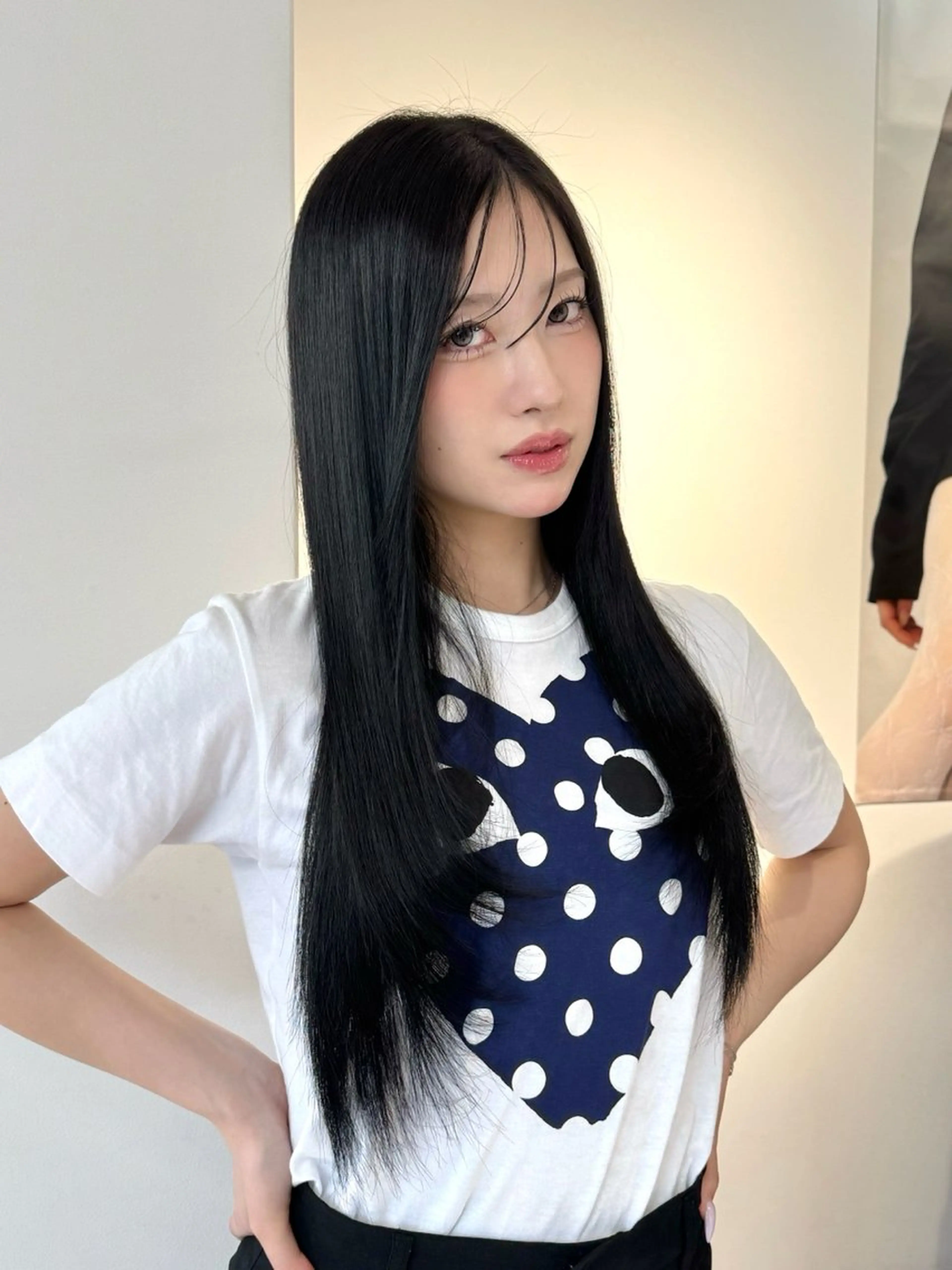 ロング カラー カット ヘアカラー 縮毛矯正 トリートメント 髪質改善/縮毛矯正/ ブリーチなしカラーのヘアスタイル