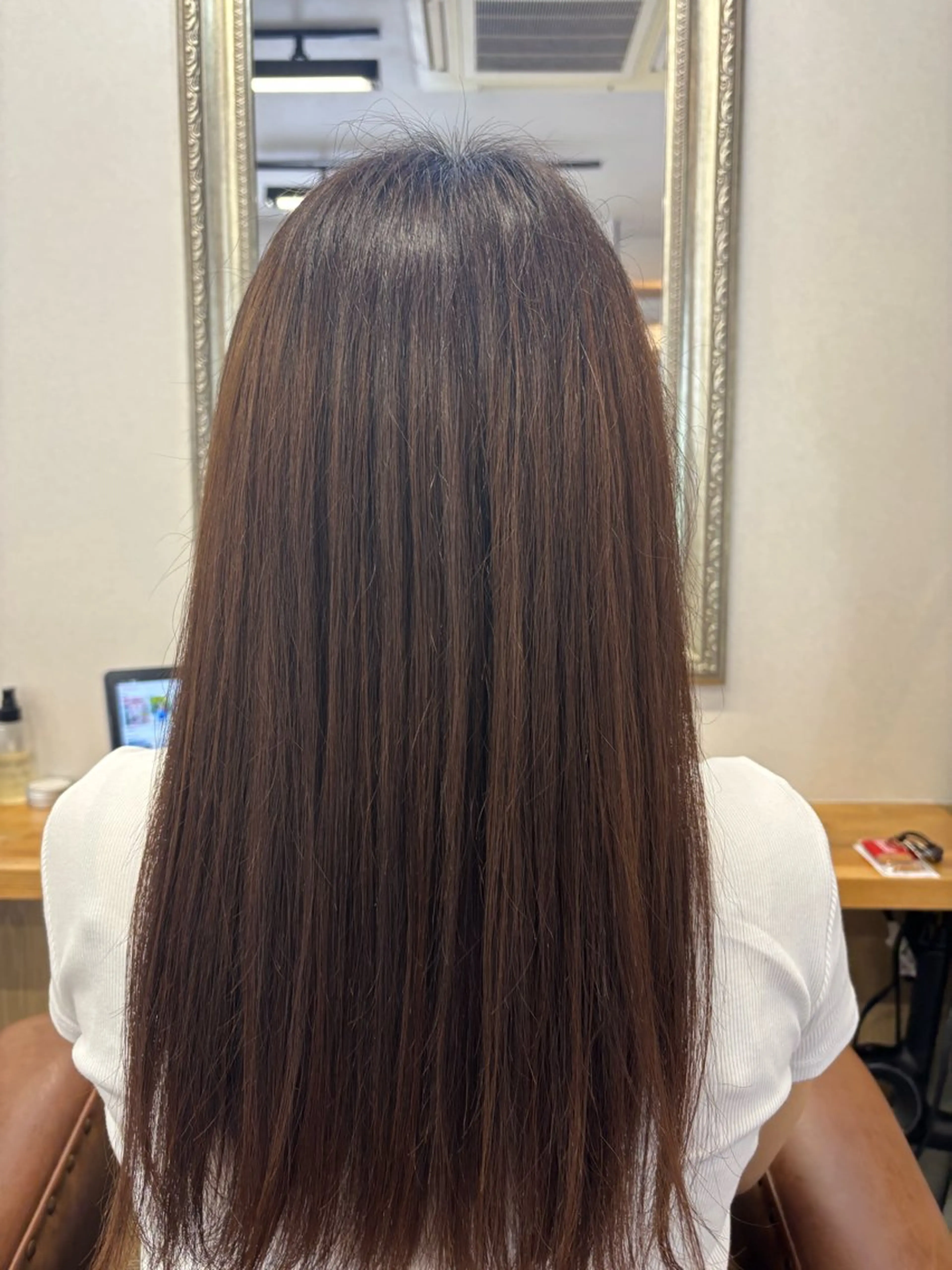 セミロング あん/縮毛矯正 /カラー/表参道のヘアスタイル