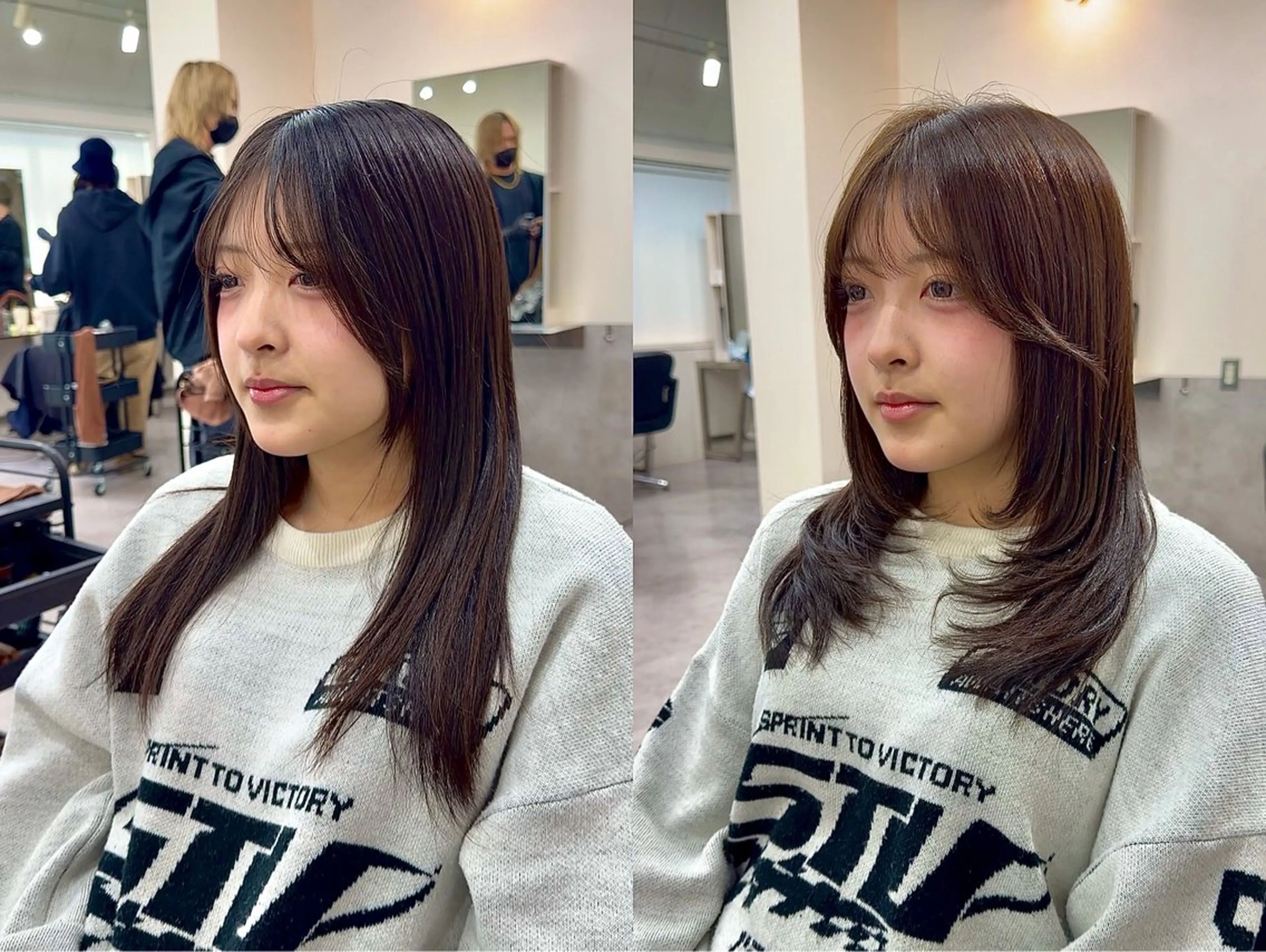 セミロング カラー カット ヘアカラー トリートメント 🫧髪質改善/透明感 カラー/山中史也のヘアスタイル