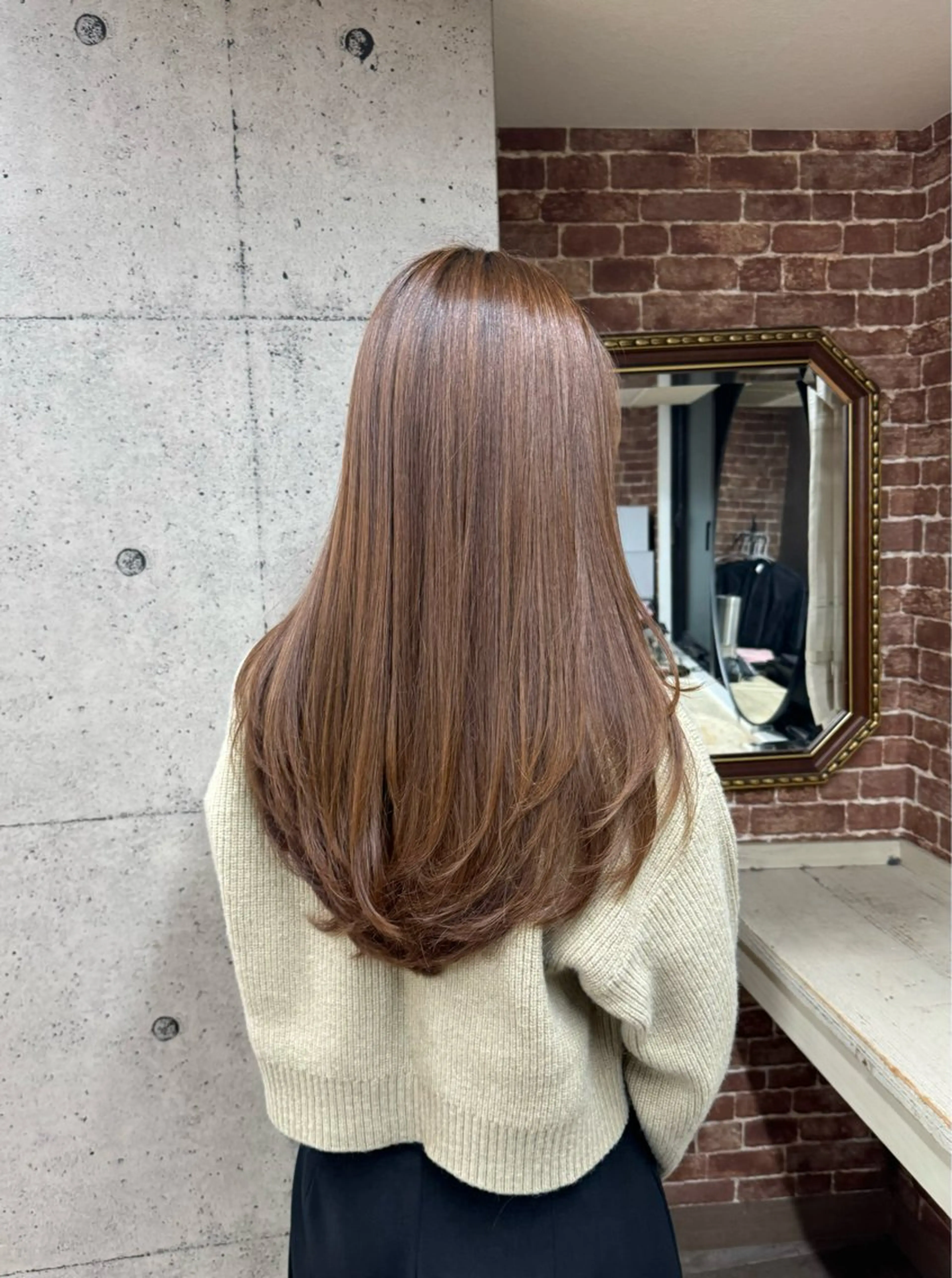 ロング レイヤーカット 髪質改善/縮毛矯正/ 超高濃度水素ケアのヘアスタイル