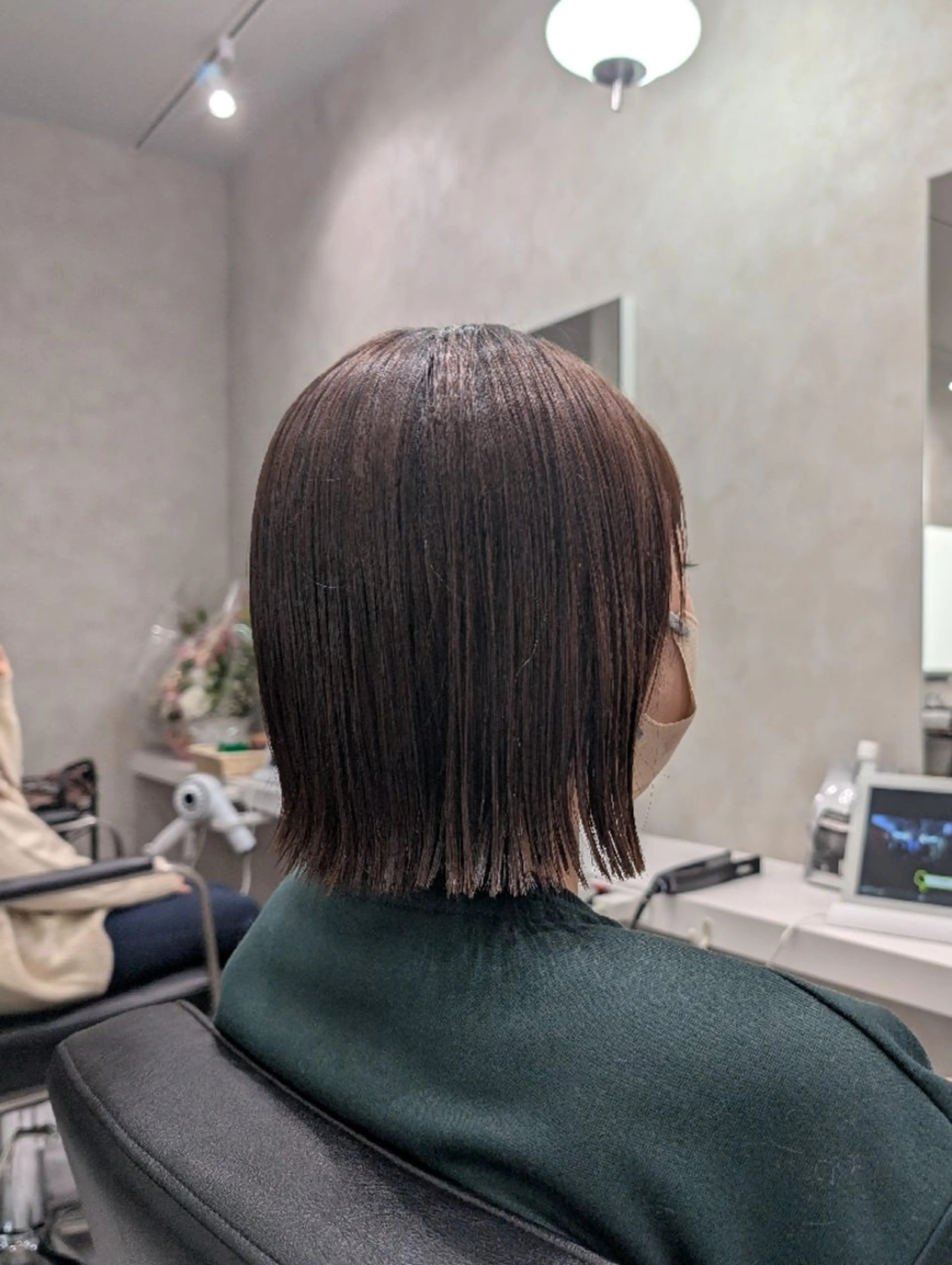 ミディアム 切りっぱなしボブ ボブ 似合わせカット カット ヘアカラー トリートメント 髪質改善/ 上村旺武のヘアスタイル