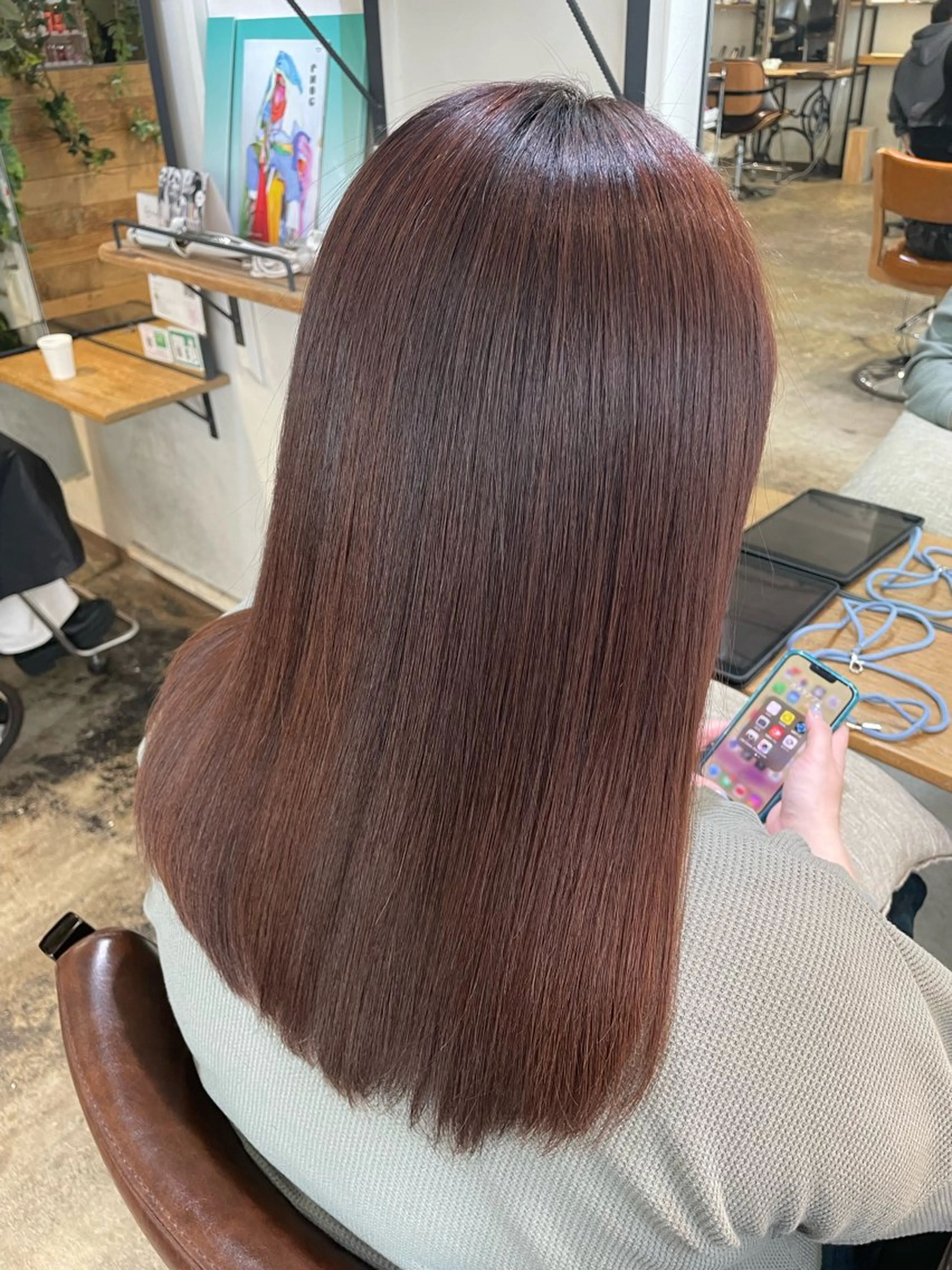 セミロング カラー 髪質改善 トリートメント 酸性ストレート 酸熱トリートメント カット ヘアカラー トリートメント ヘッドスパ ヘアセット 野村直希 NAOKIのヘアスタイル