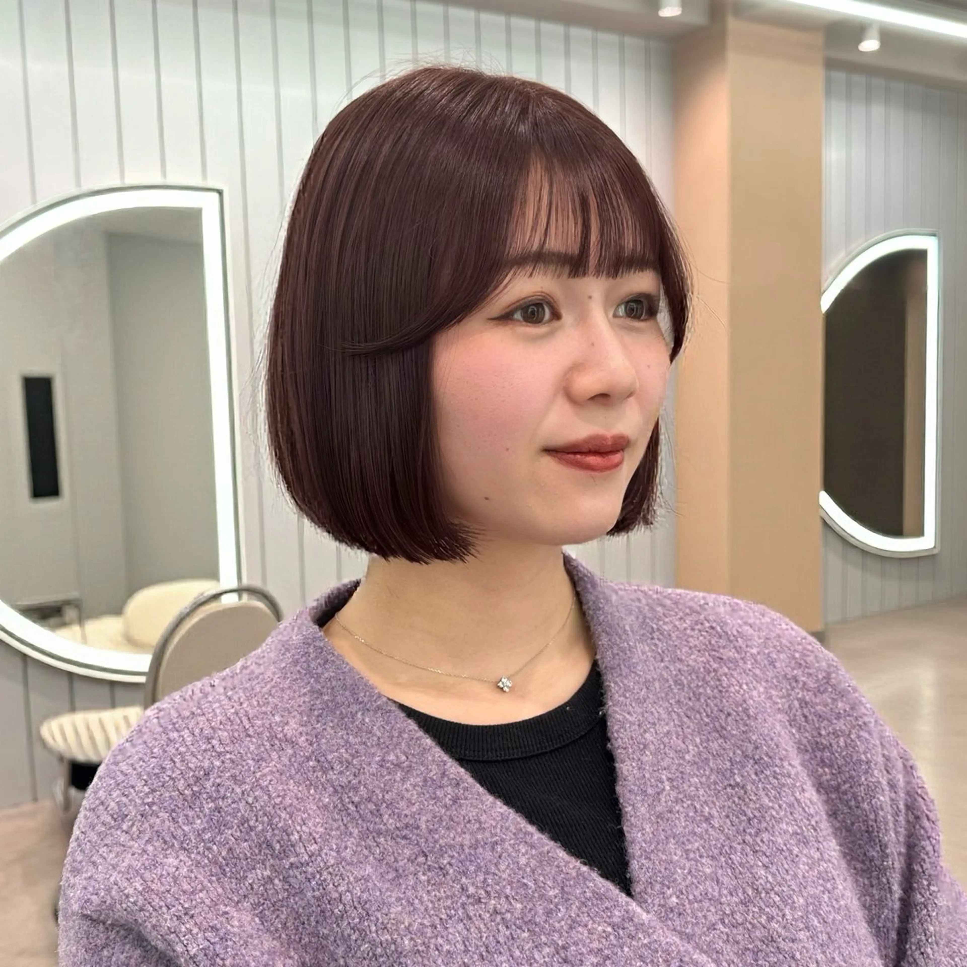 ミディアム ブリーチなしW🎀 髪質改善／はのんのヘアスタイル