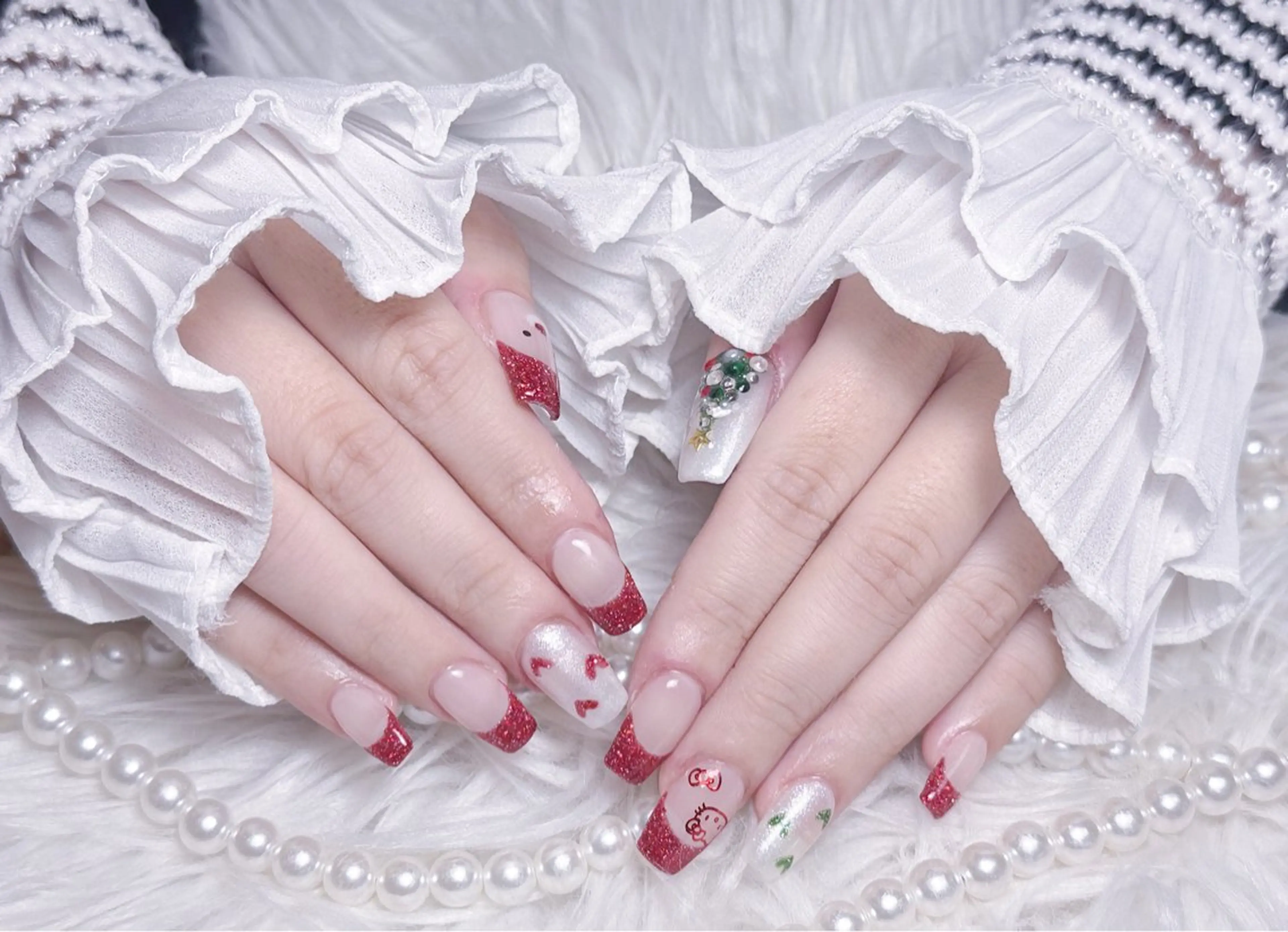 ネイル ハンドネイル ☁️Minmin Tsuki💙🩵のネイルデザイン