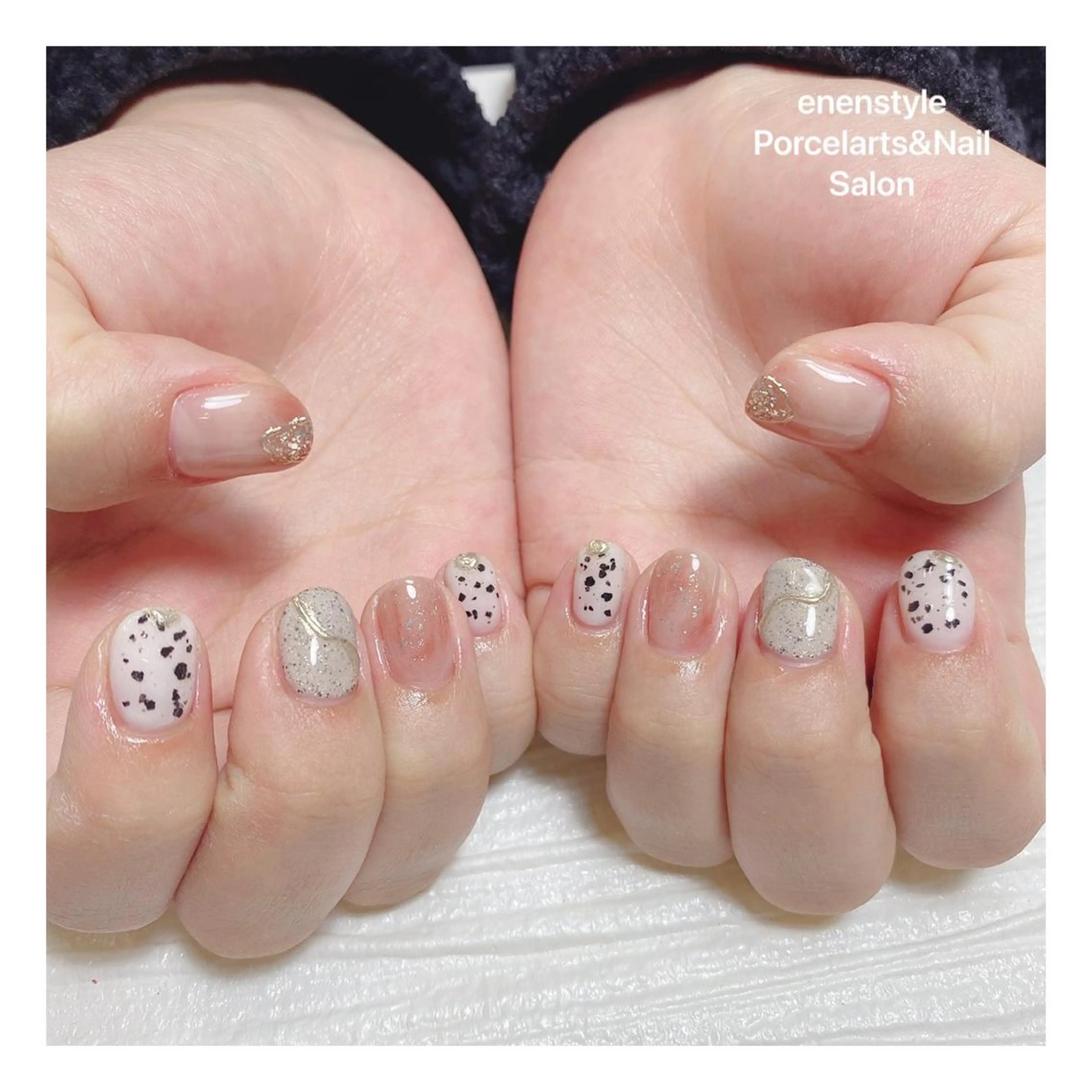 ショート ネイル ハンドネイル 👑enen style👑のネイルデザイン