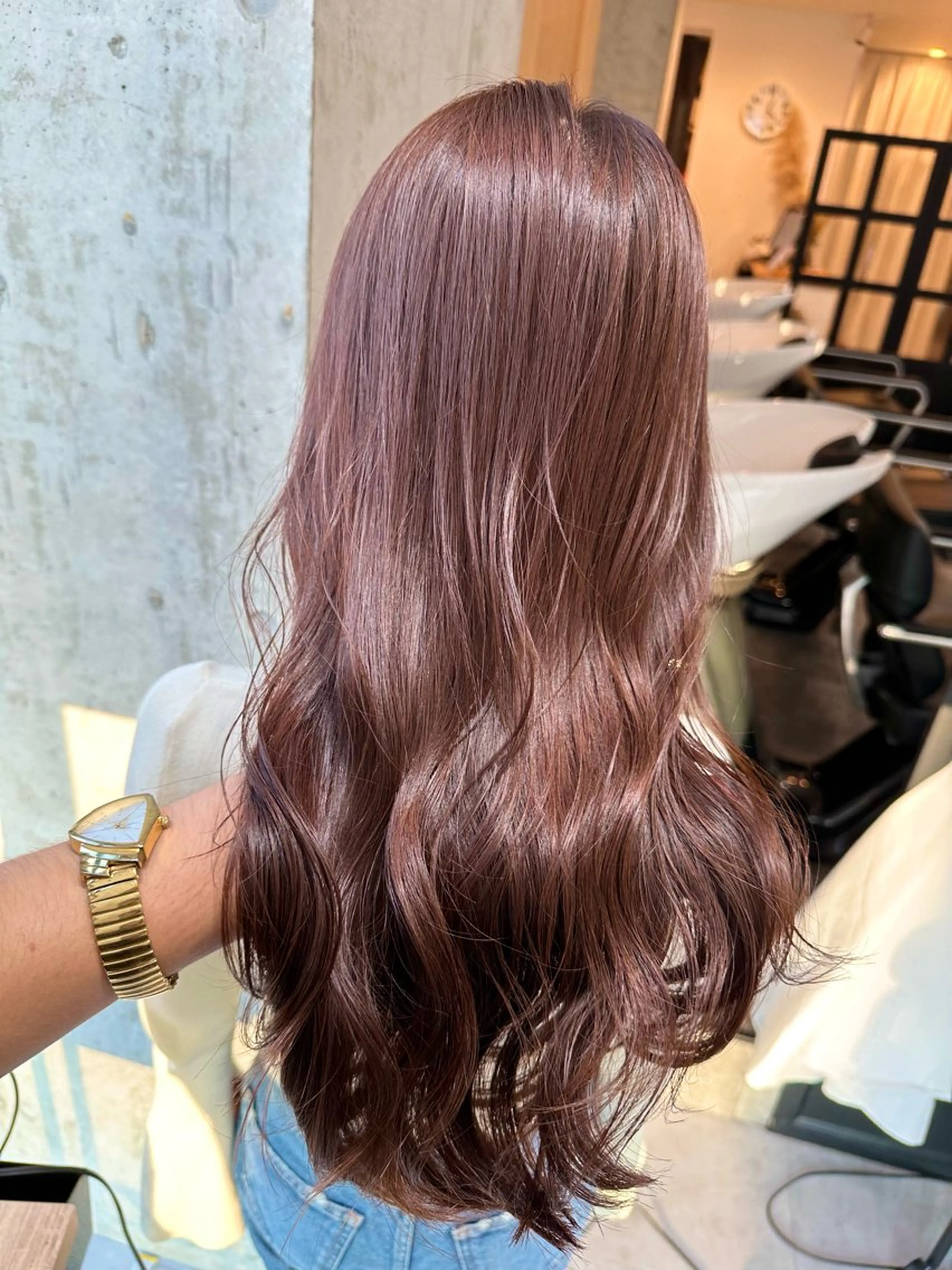 セミロング ヘアカラー トリートメント ✨透明感カラー/縮毛 恵比寿HAYATO✨のヘアスタイル