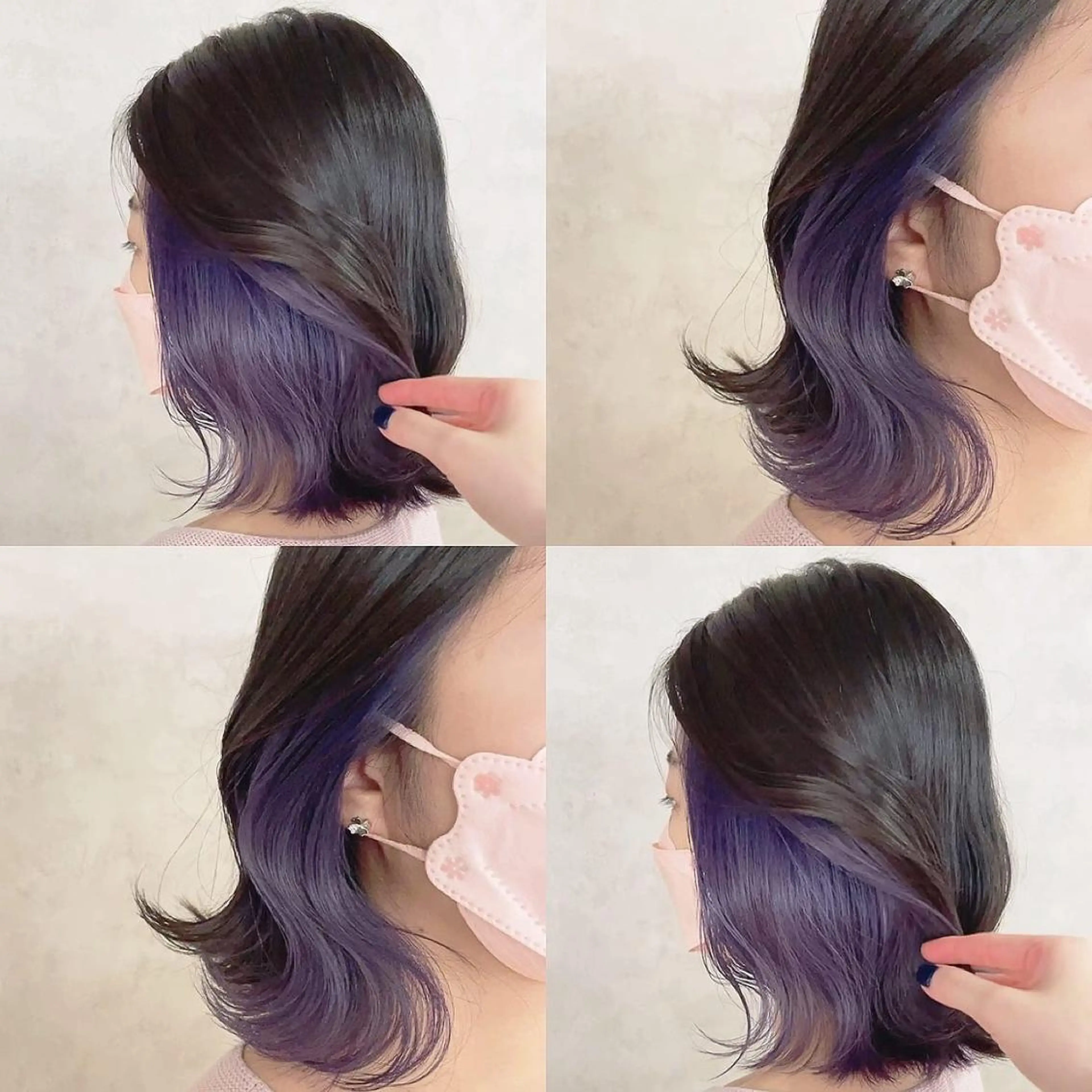 カラー ラベンダーカラー ヘアカラー トリートメント 渋谷:インナーカラー ／🍒エリカ🍒のヘアスタイル