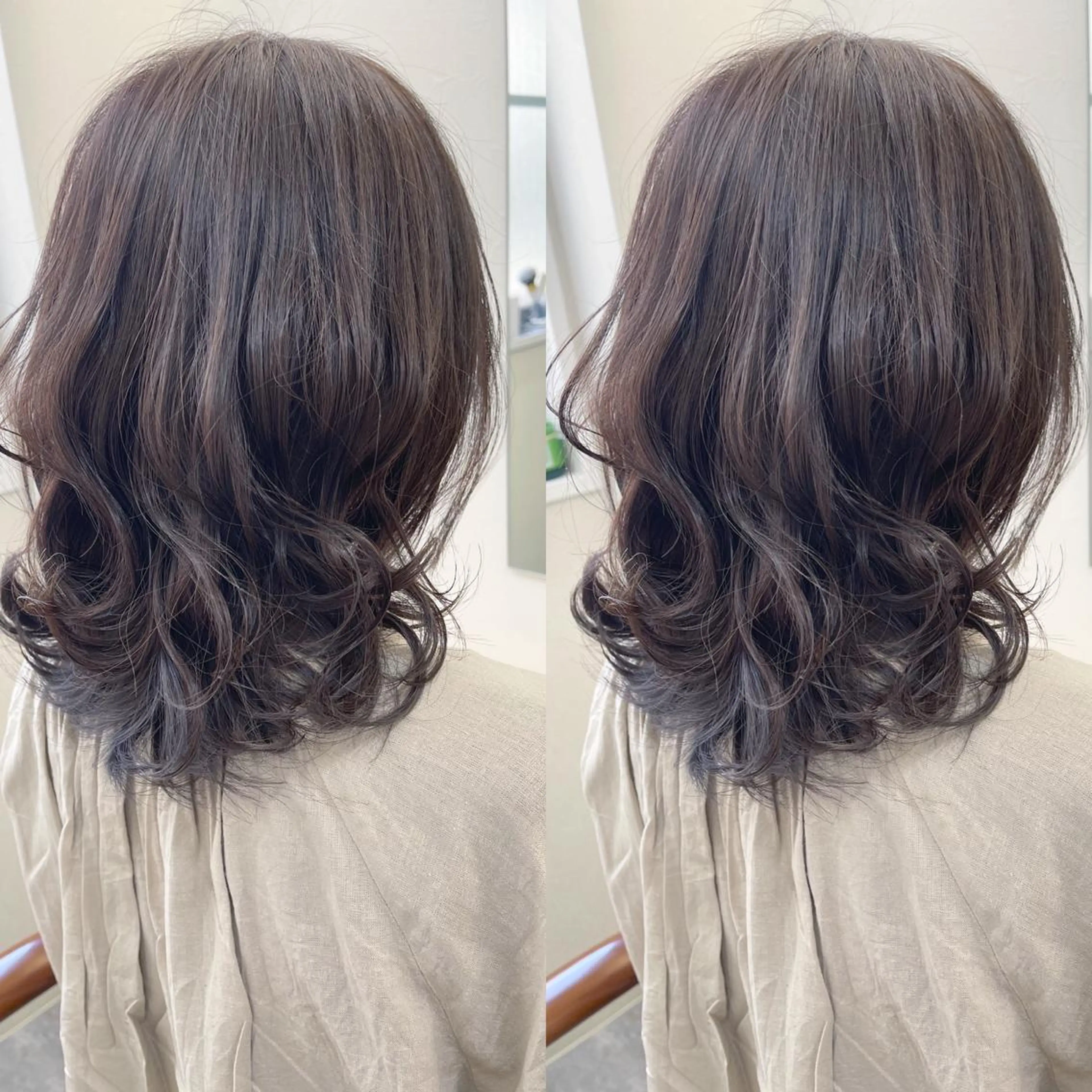 ミディアム ボブ カット ヘアカラー トリートメント H (エイチ) 烏丸御池店のヘアスタイル