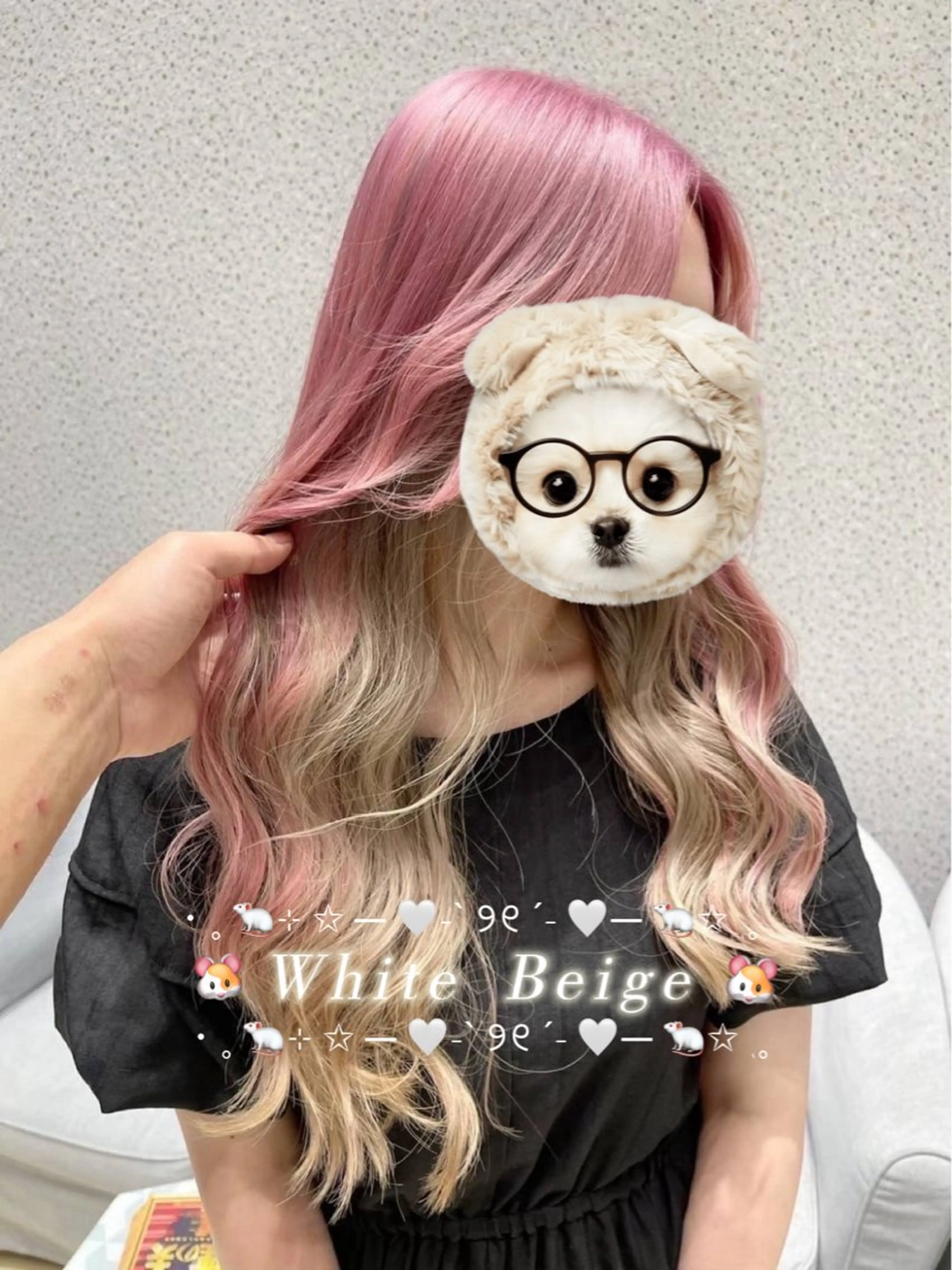 ブリーチオンカラー🩷インナーカラー🦋+3step trの写真