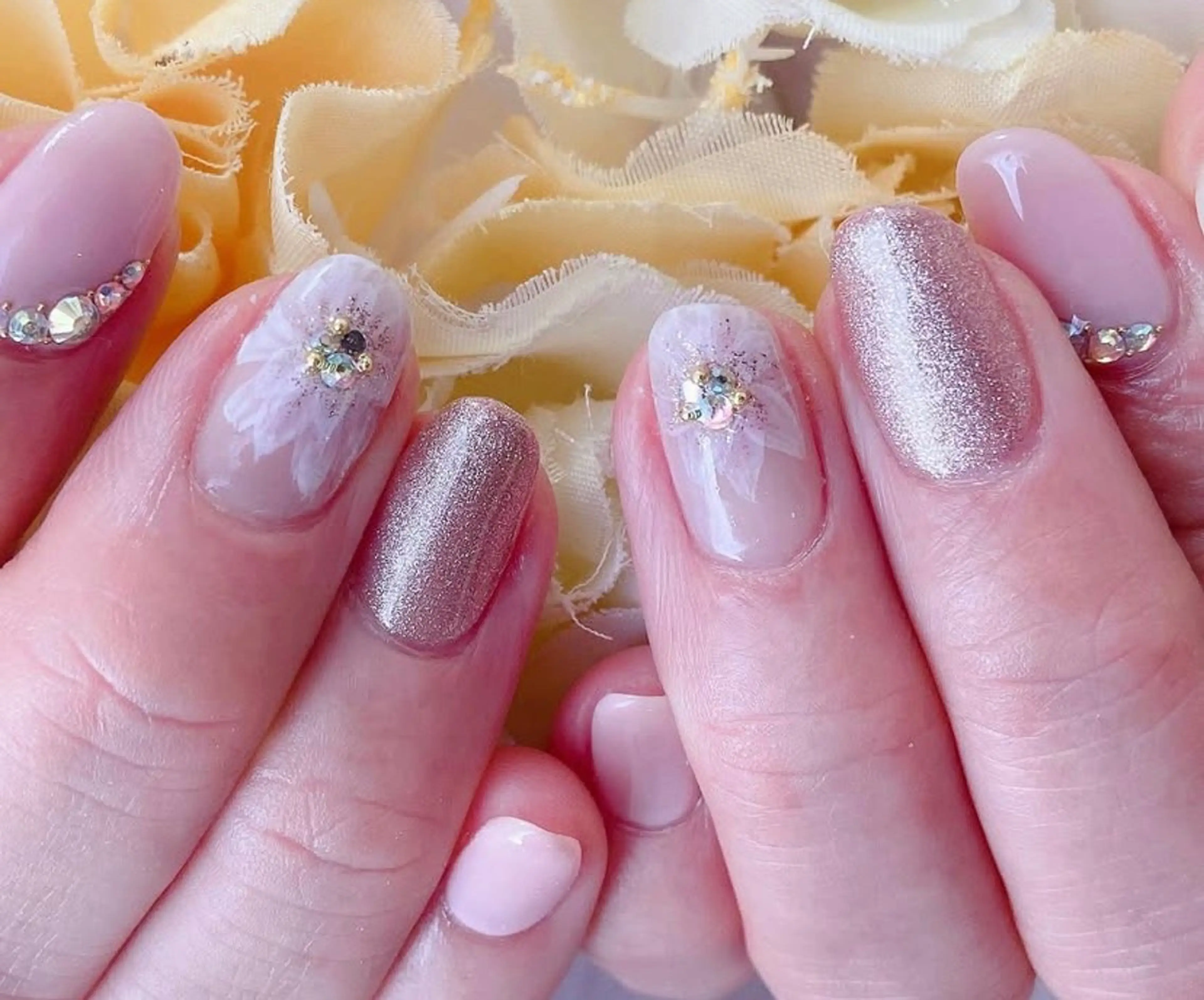 ネイル マグネットネイル ブライダルネイル nail salon Berry所属・前田 りかのネイルデザイン