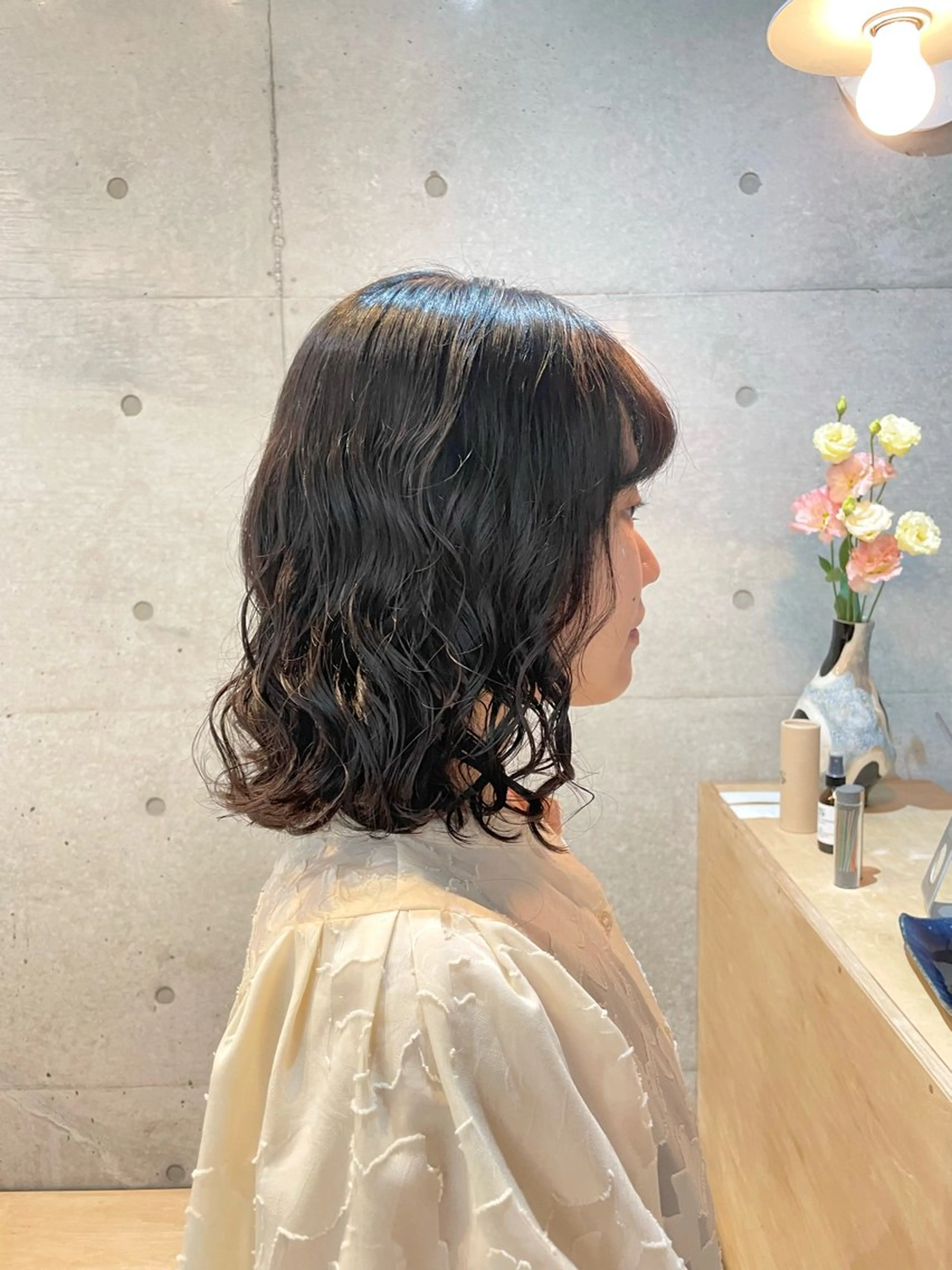 ミディアム パーマ ミディアムパーマ デジタルパーマ カット パーマ トリートメント 【表参道】Ruri デジタルパーマのヘアスタイル