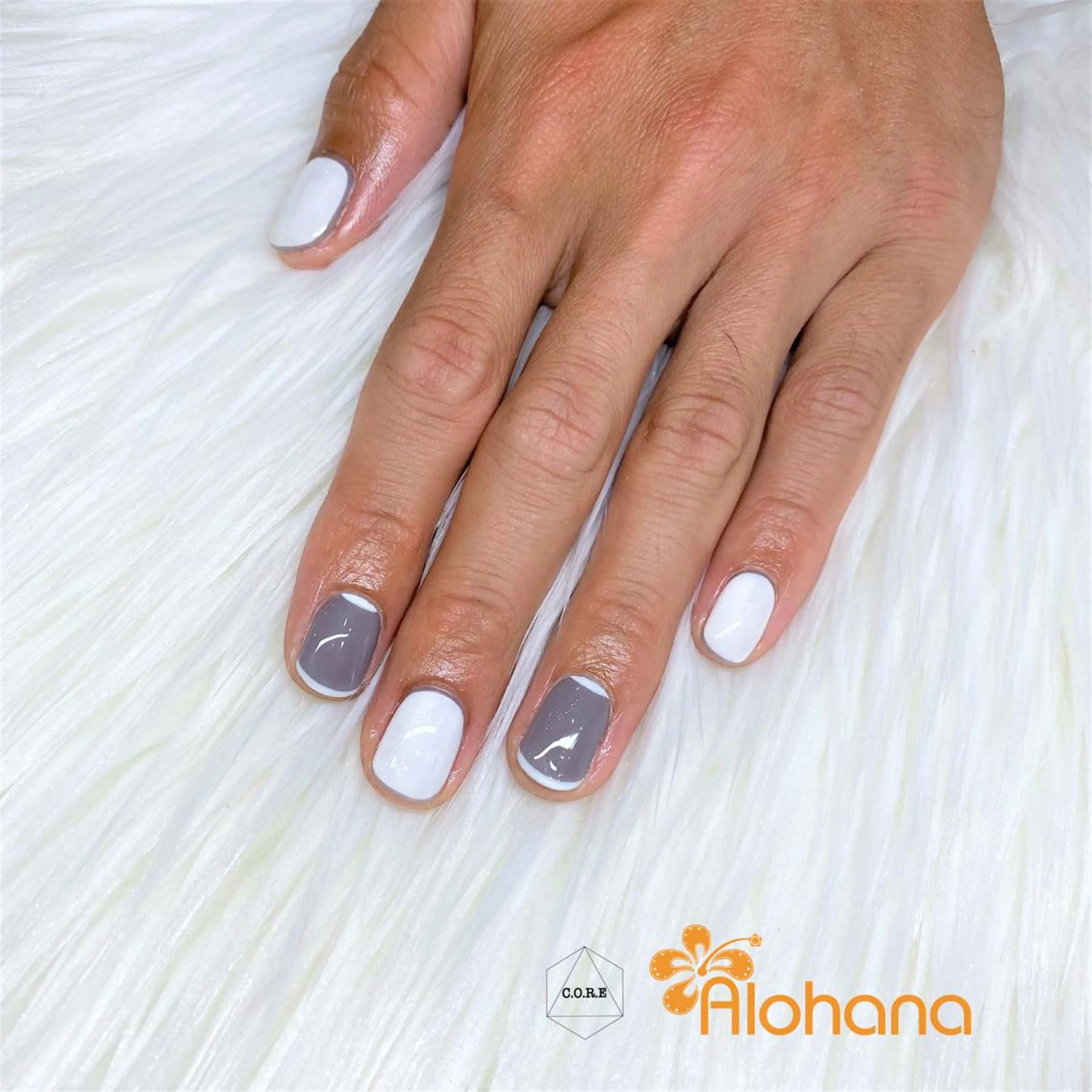 メンズ ネイル フレンチネイル ハンドネイル Alohana Minaのネイルデザイン