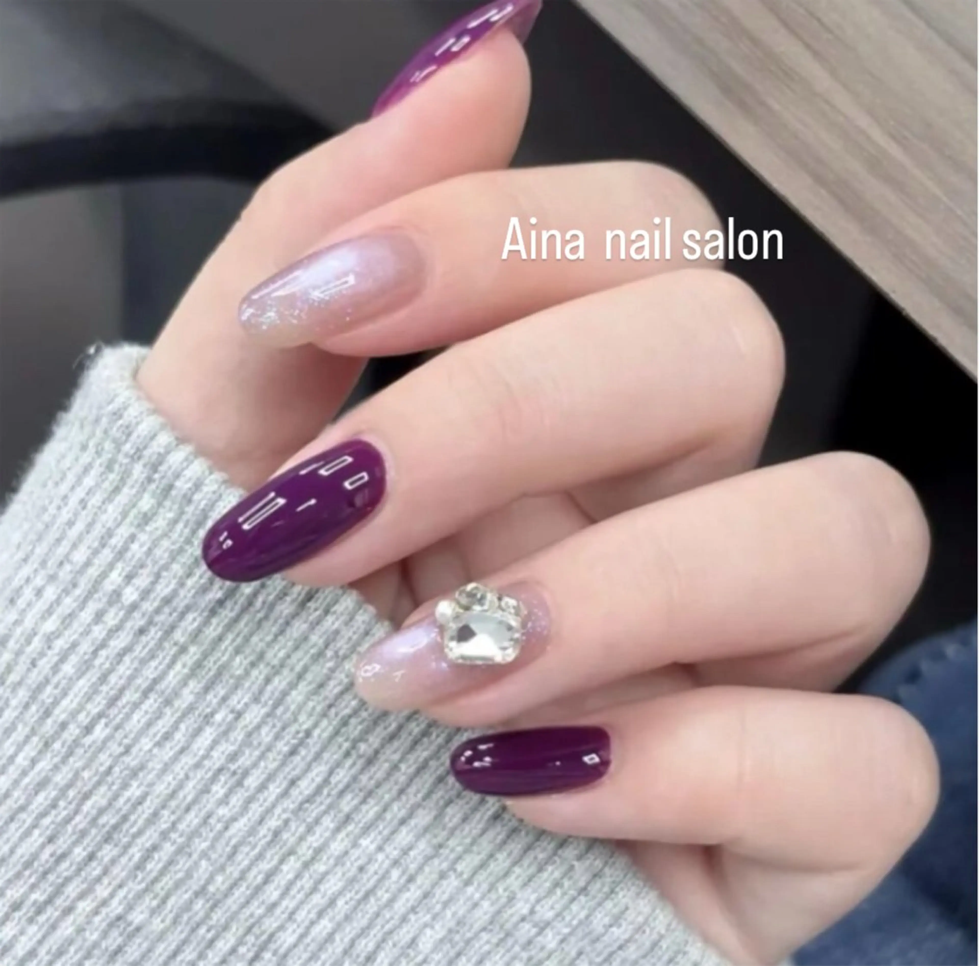 ネイル チークネイル 長さ出し フラッシュネイル フットネイル フレンチネイル Aina nail salonのネイルデザイン