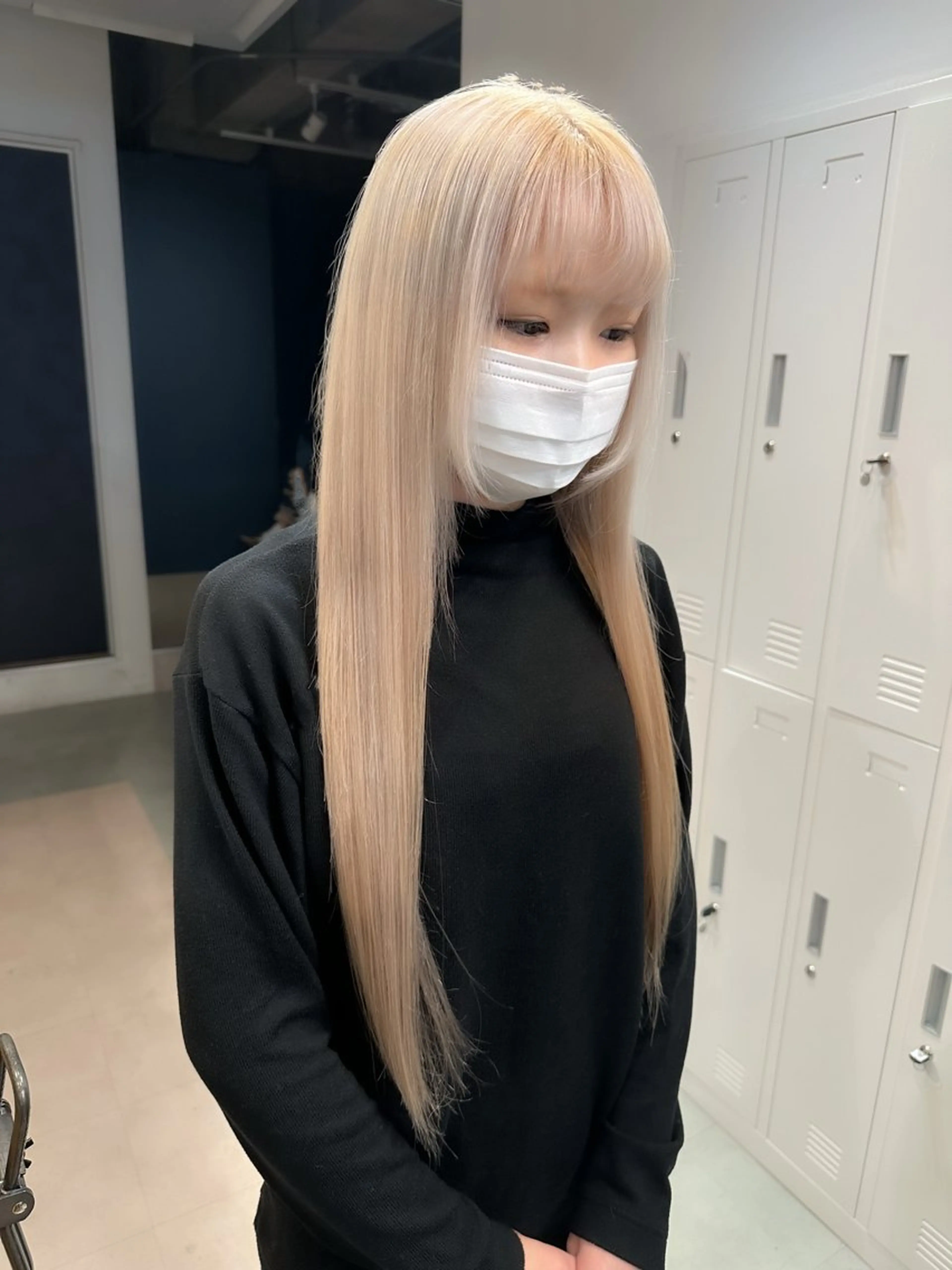 ロング カラー ヘアカラー トリートメント 💖ハイライト/ハイ トーン💖MIKIのヘアスタイル