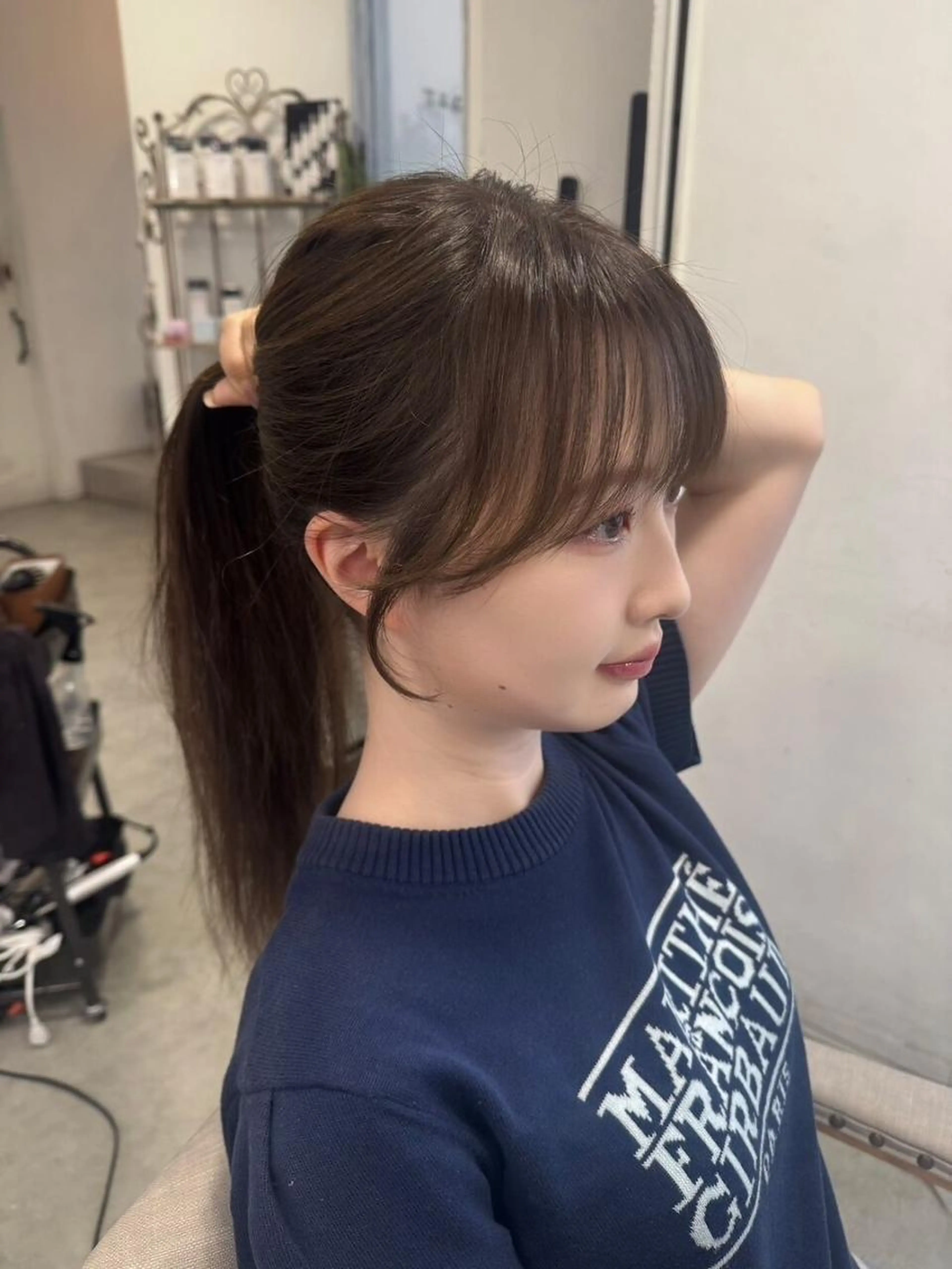 【顔周り/前髪☆縮毛矯正】+前髪カット+プレトリートメント ¥5500の写真