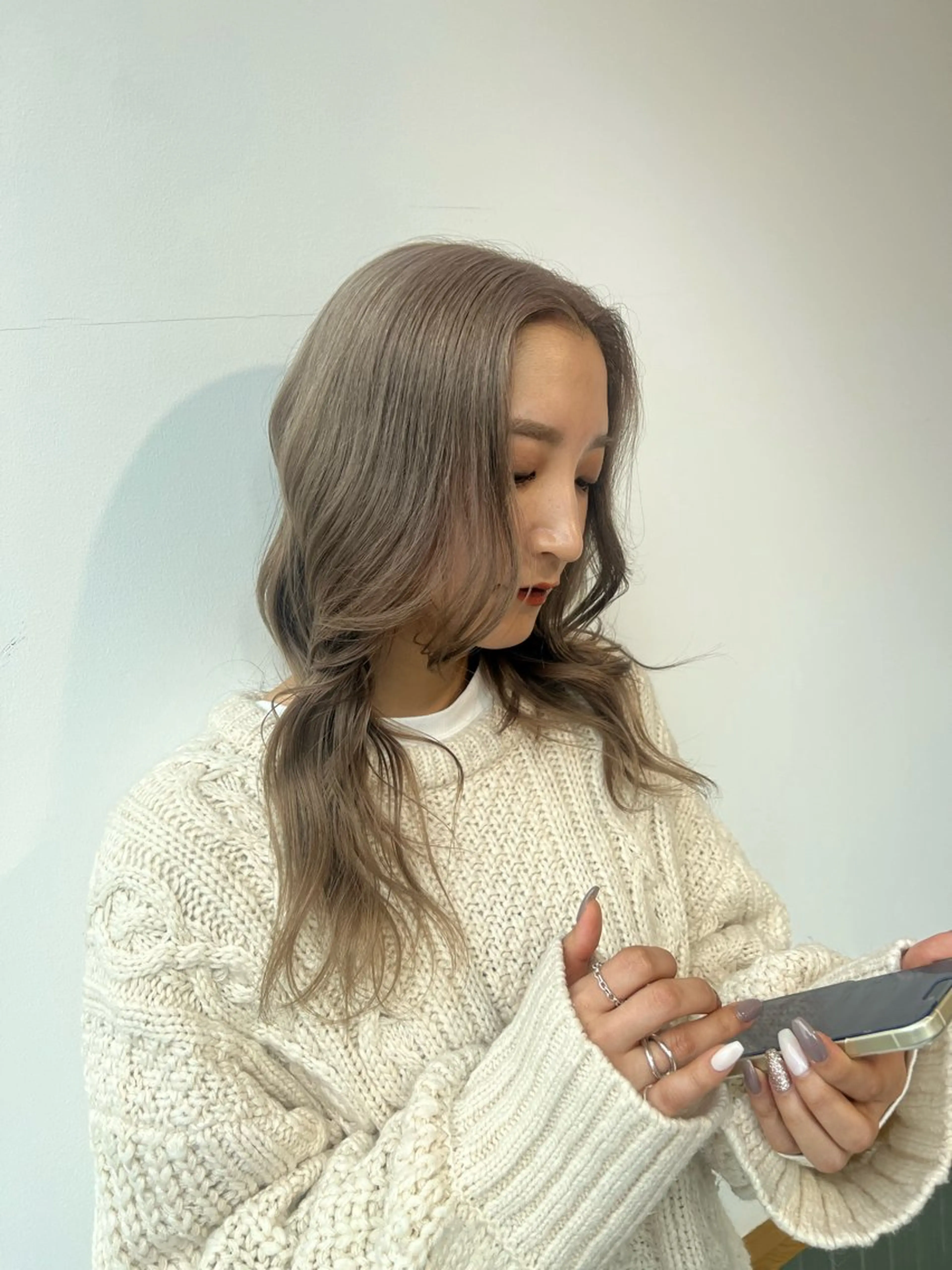 ロング カラー カット ヘアカラー トリートメント 赤みゼロ/透明感 カラー🌿KANTAのヘアスタイル