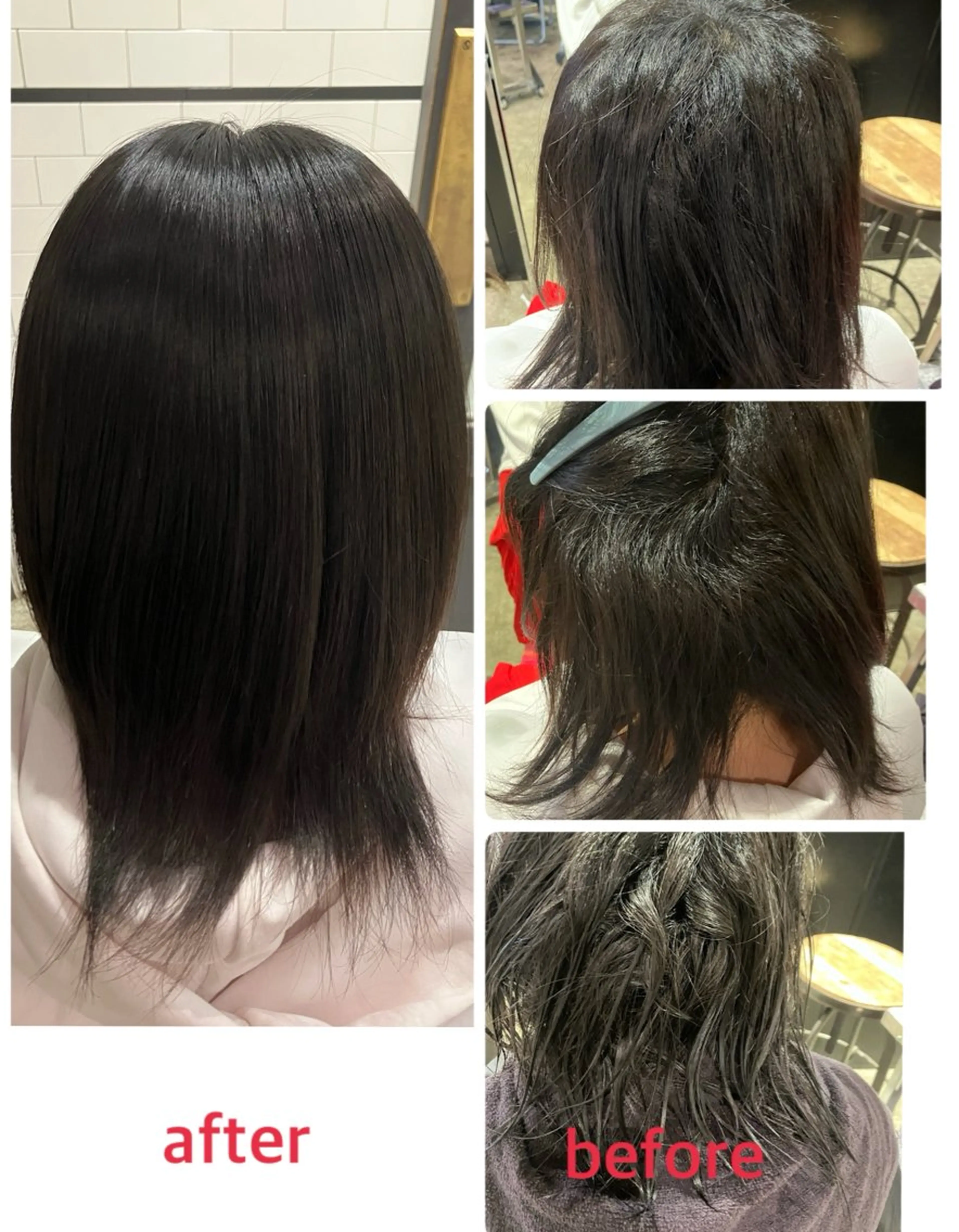 ミディアム パーマ 髪質改善 縮毛矯正 トリートメント 縮毛矯正 ウルフ・ハイレイヤー 🌟ナカノ・ユウヤのヘアスタイル