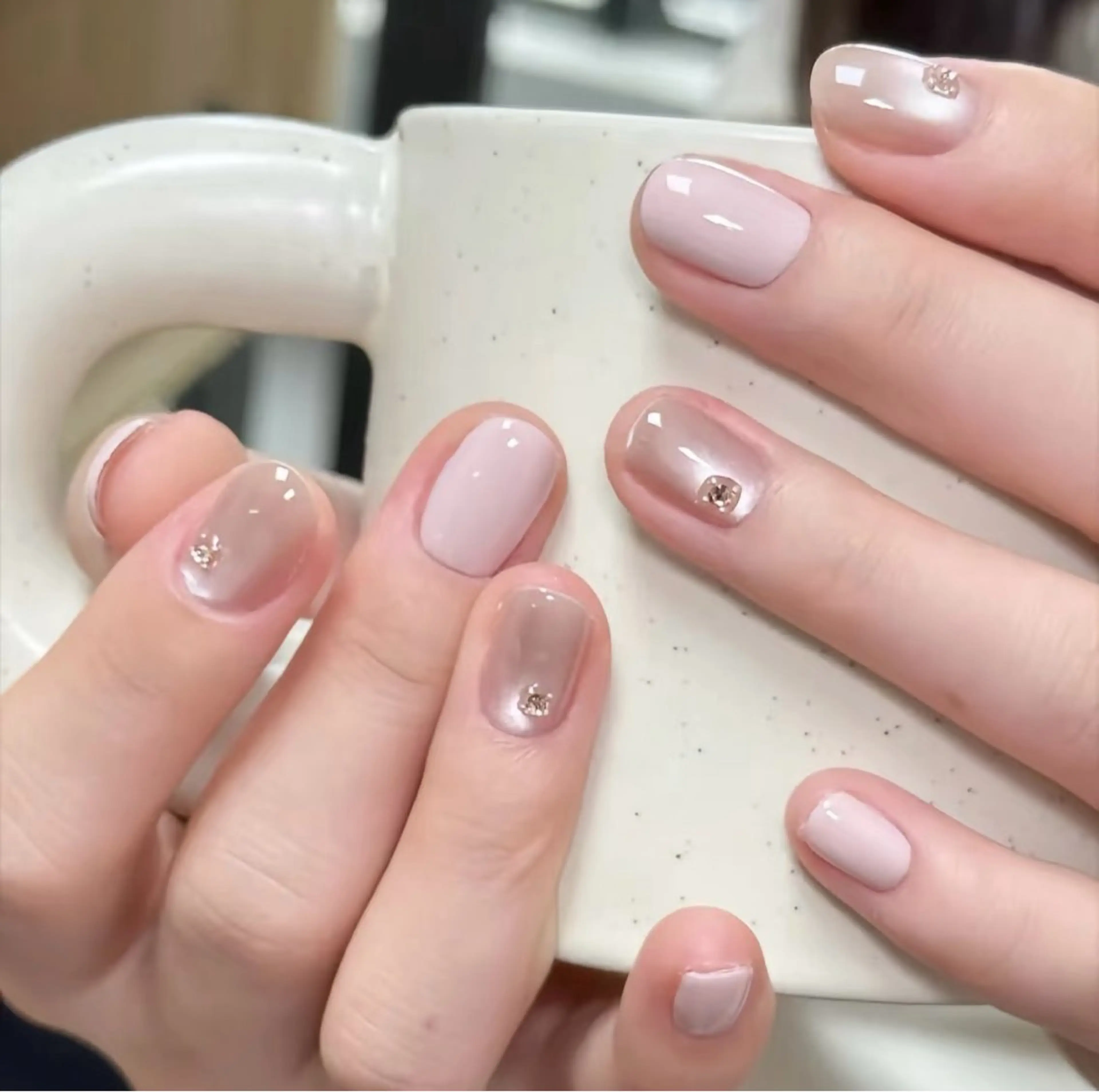 ネイル ハンドネイル H3 Nail Tsuki🦋💙のネイルデザイン