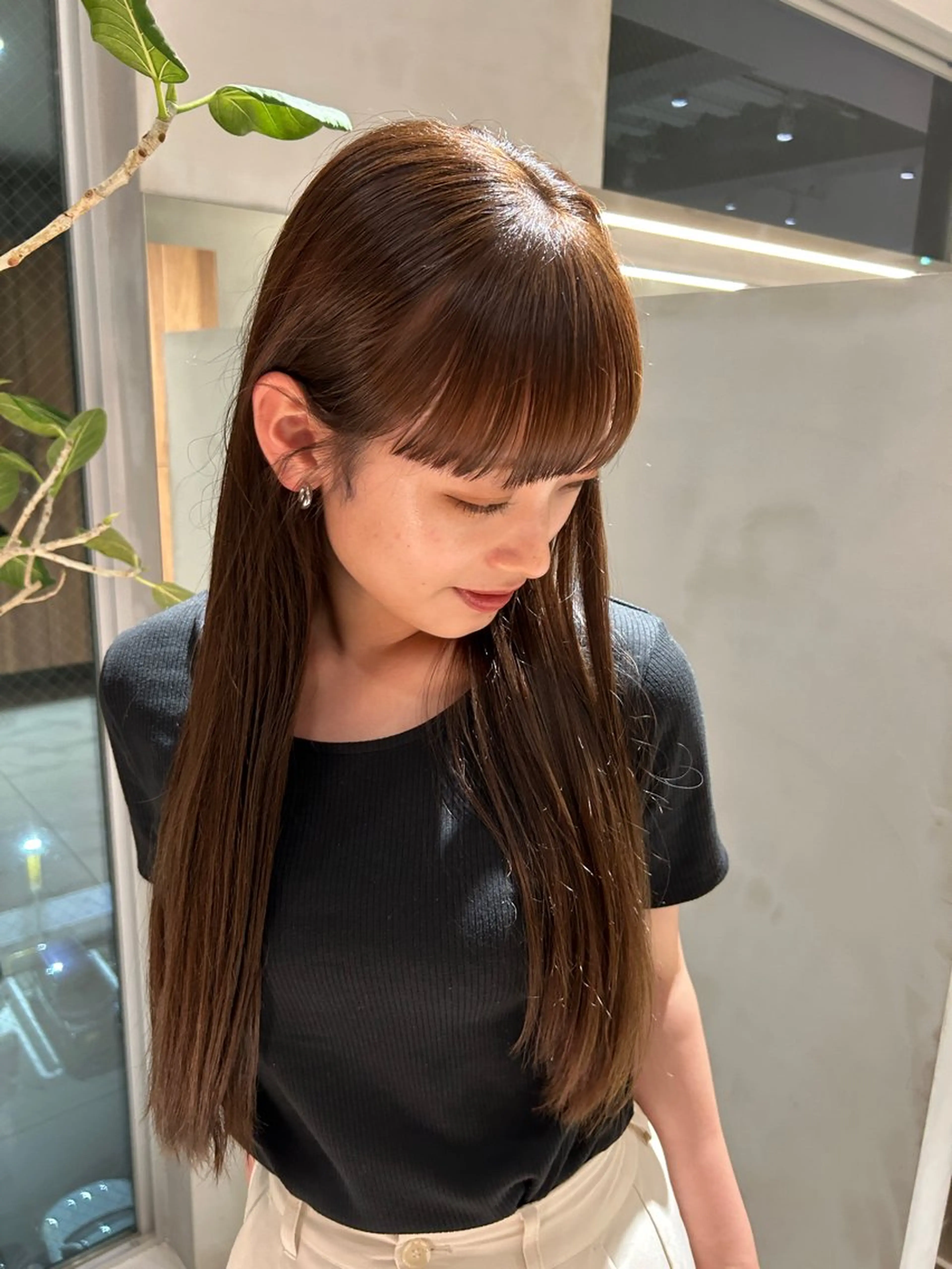 ロング カラー ベージュカラー れんか/ボブ/レイヤ ー/ベージュ/艶髪のヘアスタイル