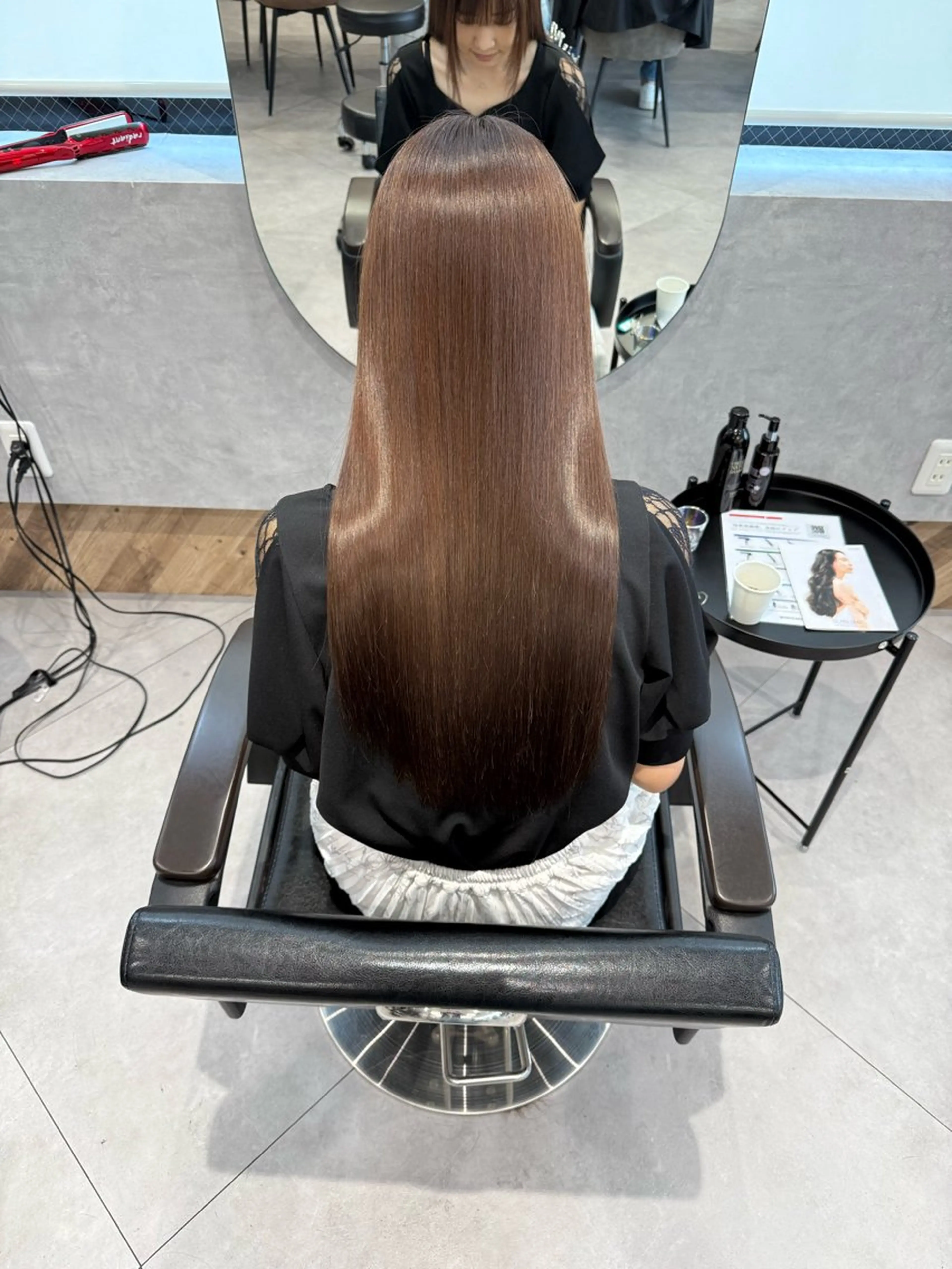 ロング ヘアカラー トリートメント 柴田樹/大人可愛い 艶髪カラー/髪質改善のヘアスタイル