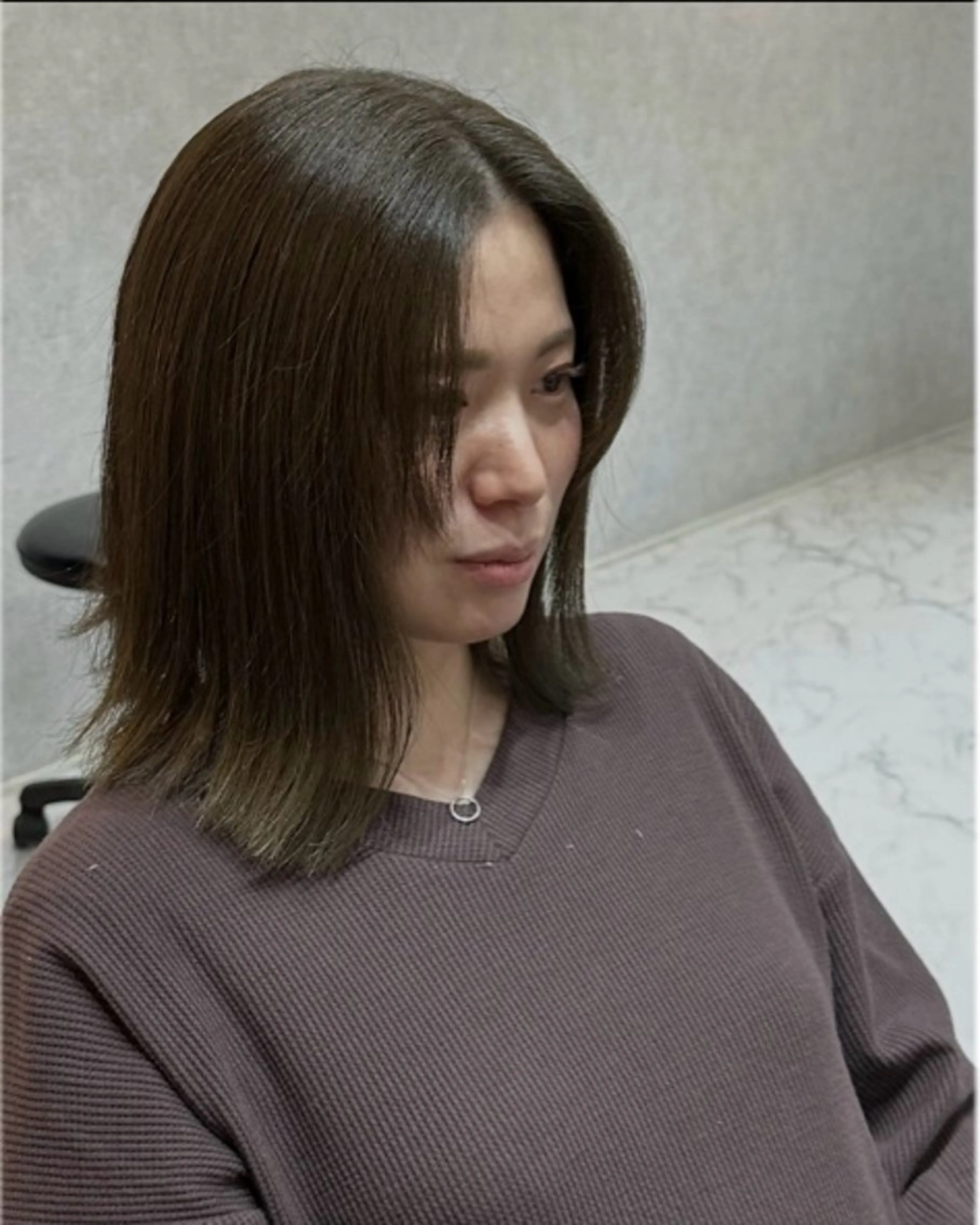 カラー ベージュカラー 透明感カラー オリーブベージュ ヘアカラー after'/ REOのヘアスタイル