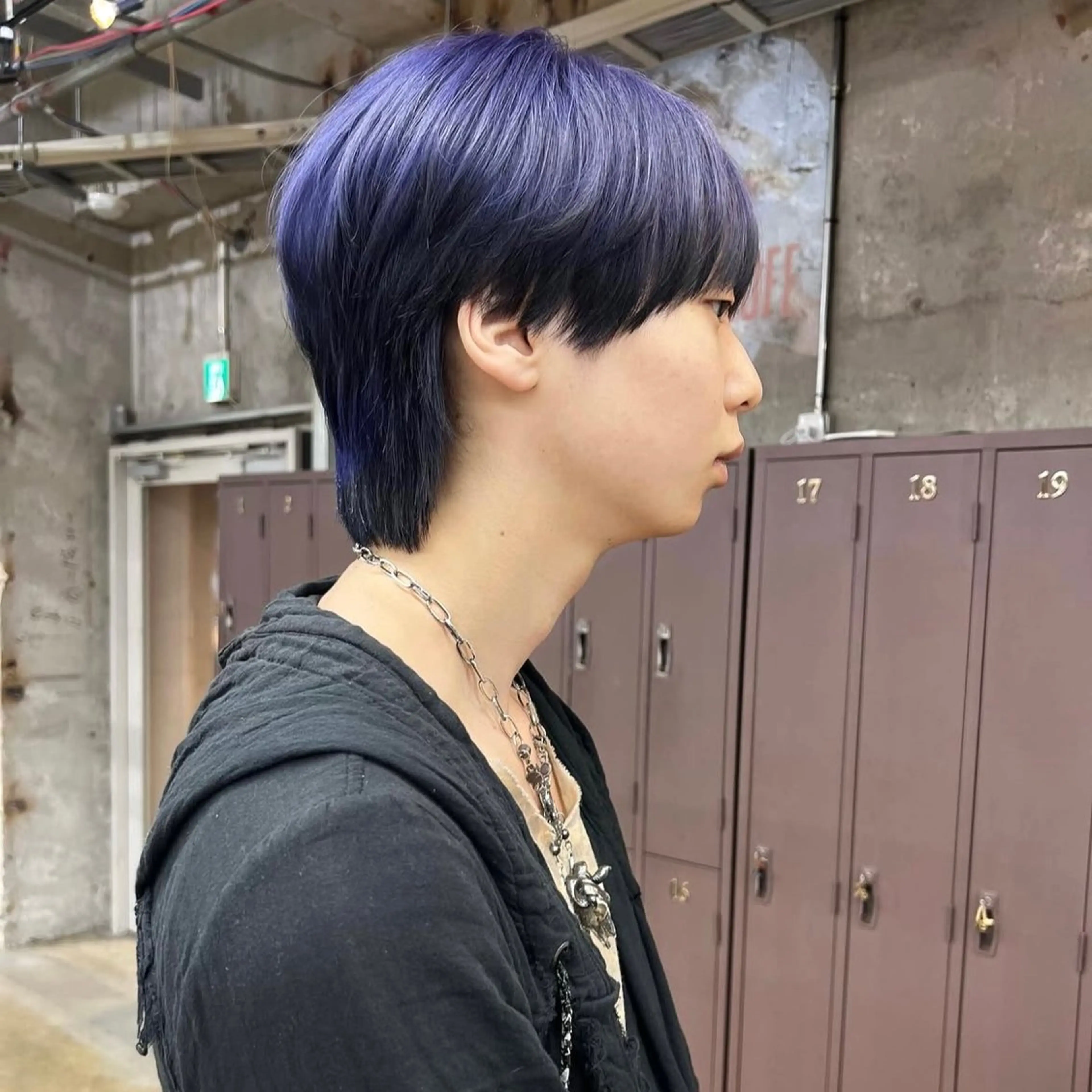 カラー メンズ ブルーカラー ブルーラベンダー ラベンダーカラー カット ヘアカラー 韓国ヘア /男女☘️ 細江 美紅のヘアスタイル