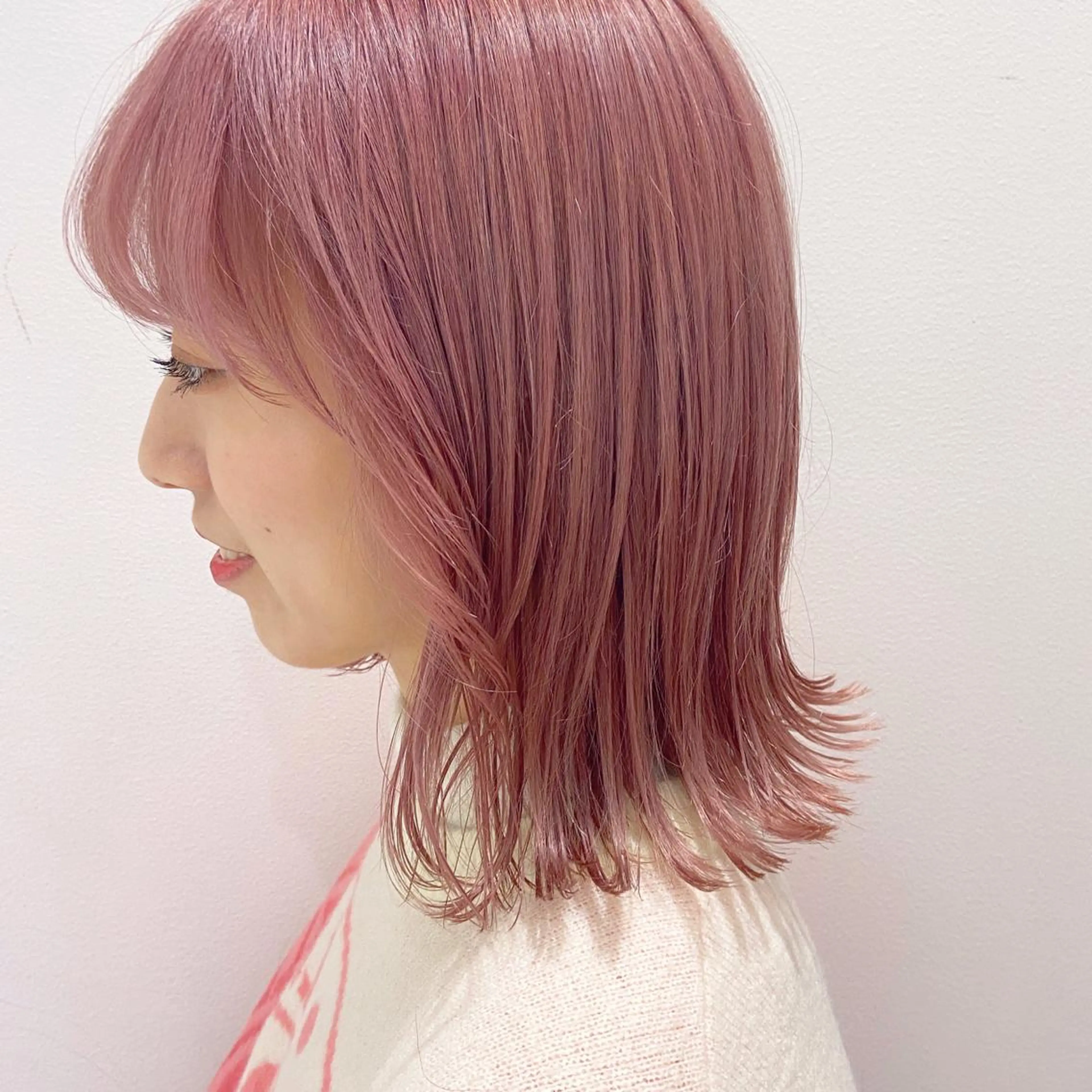 ミディアム カラー ヘアアレンジ ブリーチ 天神レイヤーカット No.1💖マユカのヘアスタイル