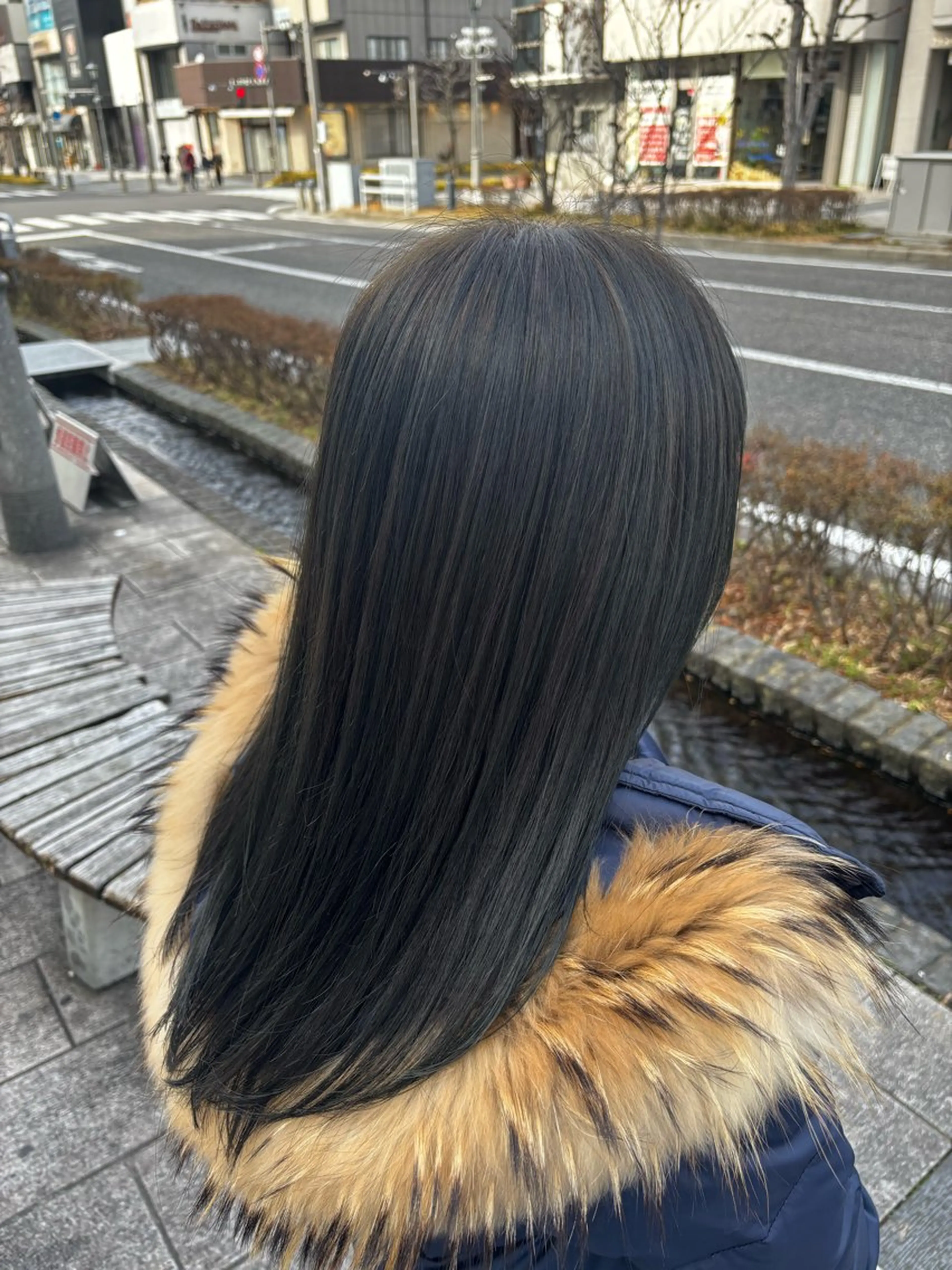 ロング カラー オリーブカラー カット ヘアカラー あすか/ 松本/モデル募集中のヘアスタイル