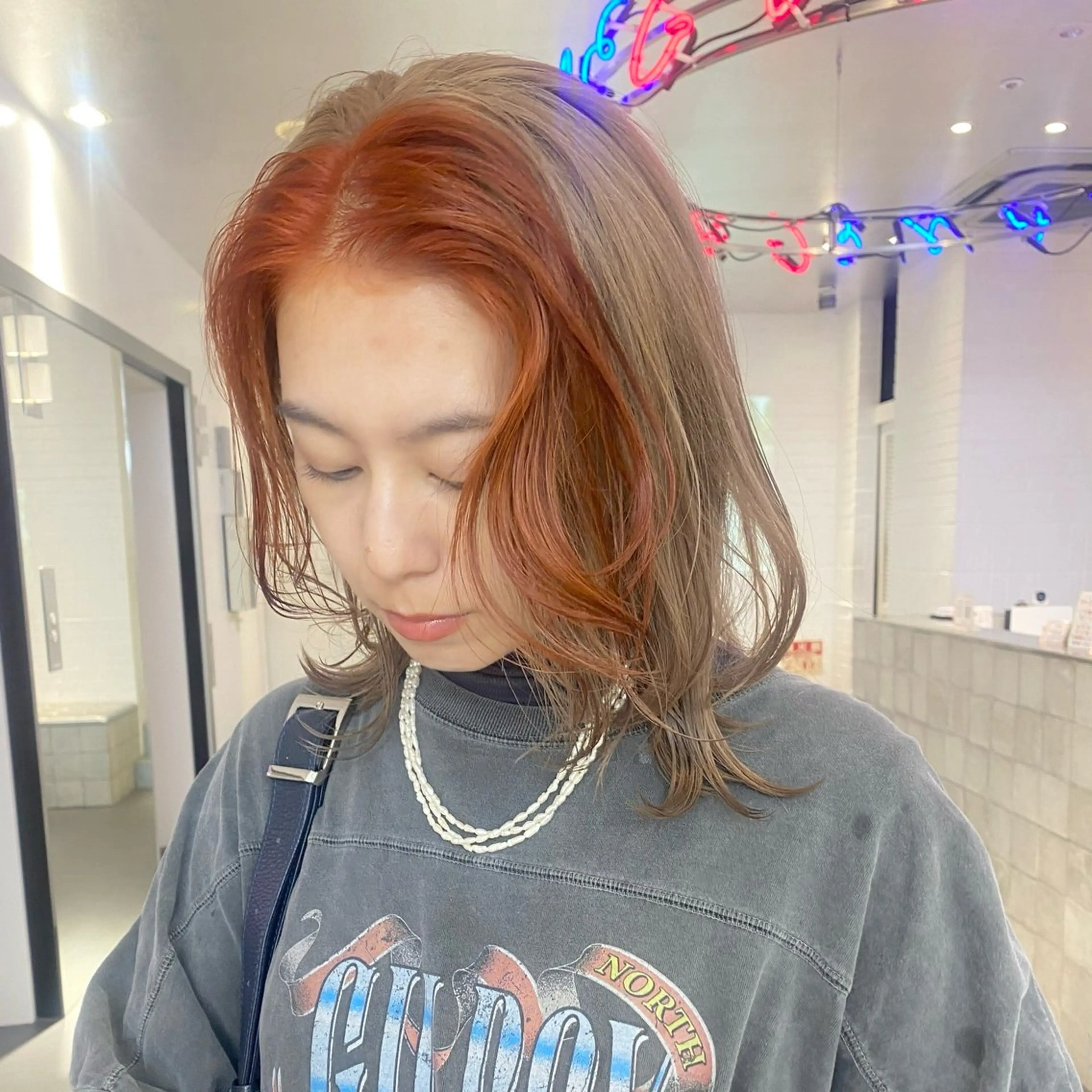 ミディアム カラー ヘアカラー レイヤー sala 推しカラー職人🎀のヘアスタイル