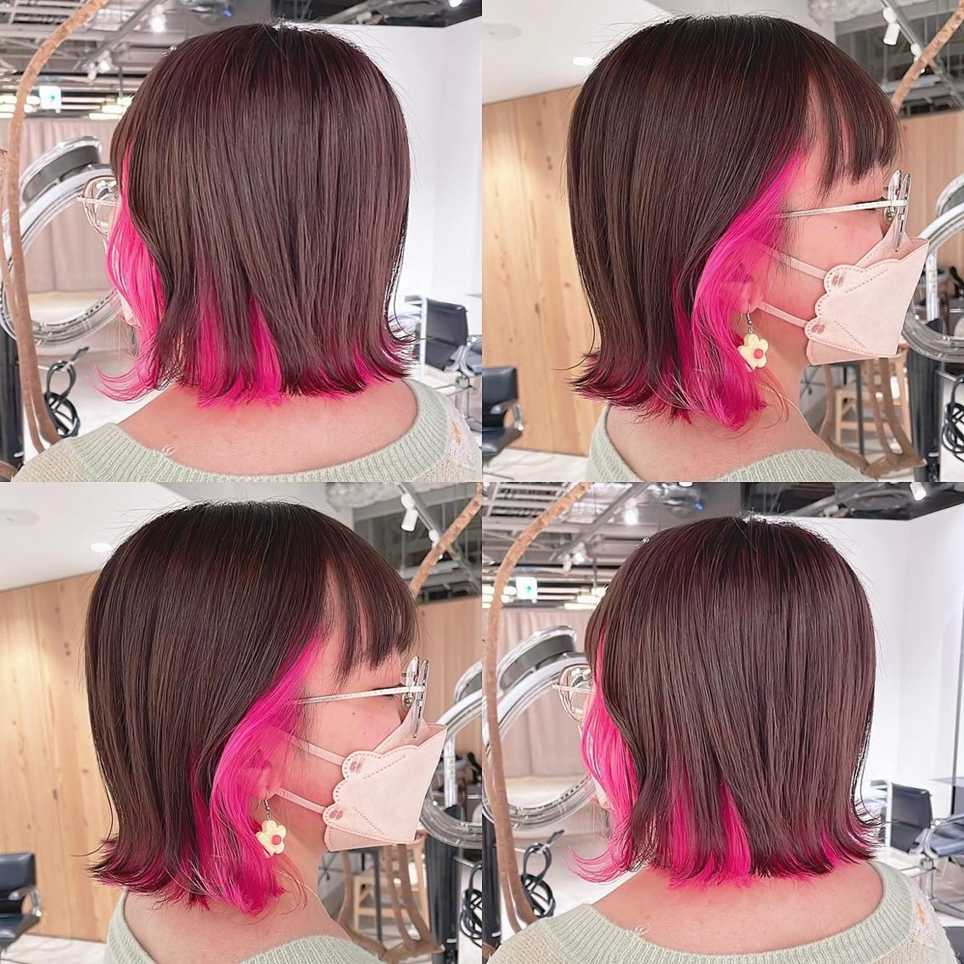 カラー ヘアカラー トリートメント 渋谷:インナーカラー ／🍒エリカ🍒のヘアスタイル